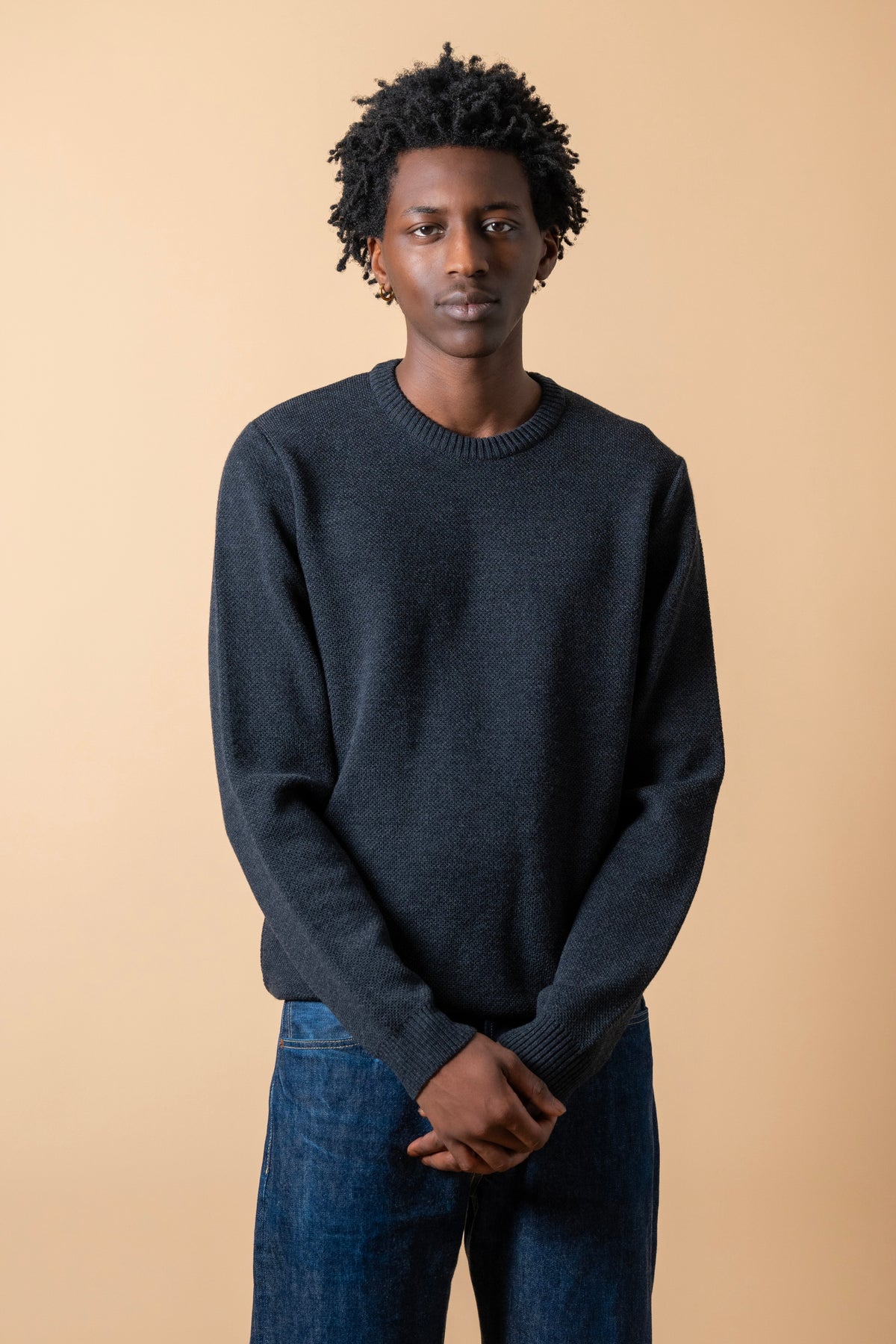 NITTO KNITWEAR Pull Youri Col Rond Anthracite | Edgar Bdx