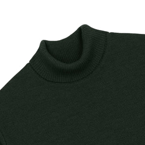 Nitto Knitwear - Pull Youri Col Roulé (Vert Forêt)