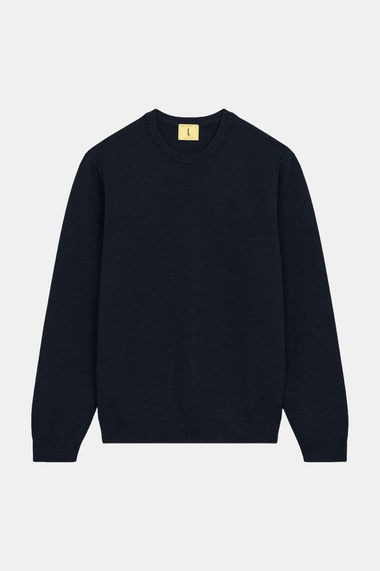 NITTO KNITWEAR Pull Youri Col Rond Marine | Edgar Bdx