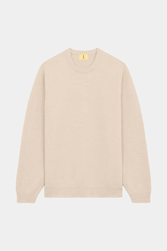 NITTO KNITWEAR Pull Youri Col Rond Naturel | Edgar Bdx