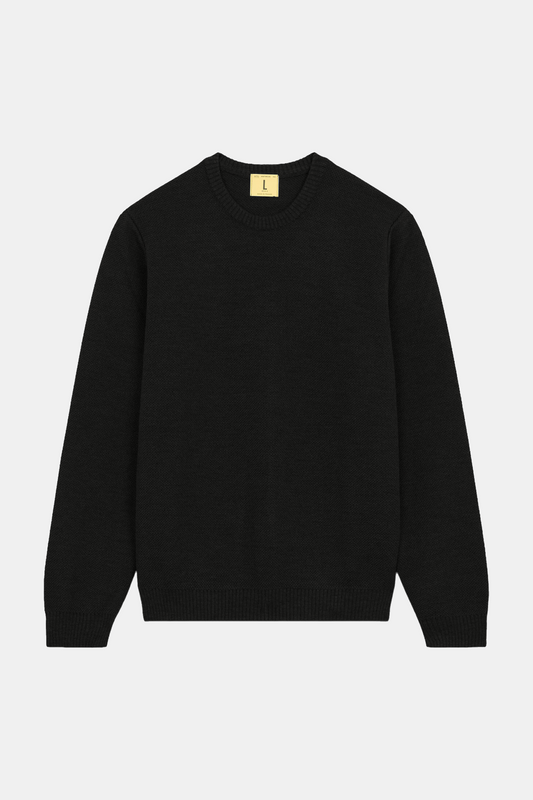 NITTO KNITWEAR Pull Youri Col Rond Noir | Edgar Bdx