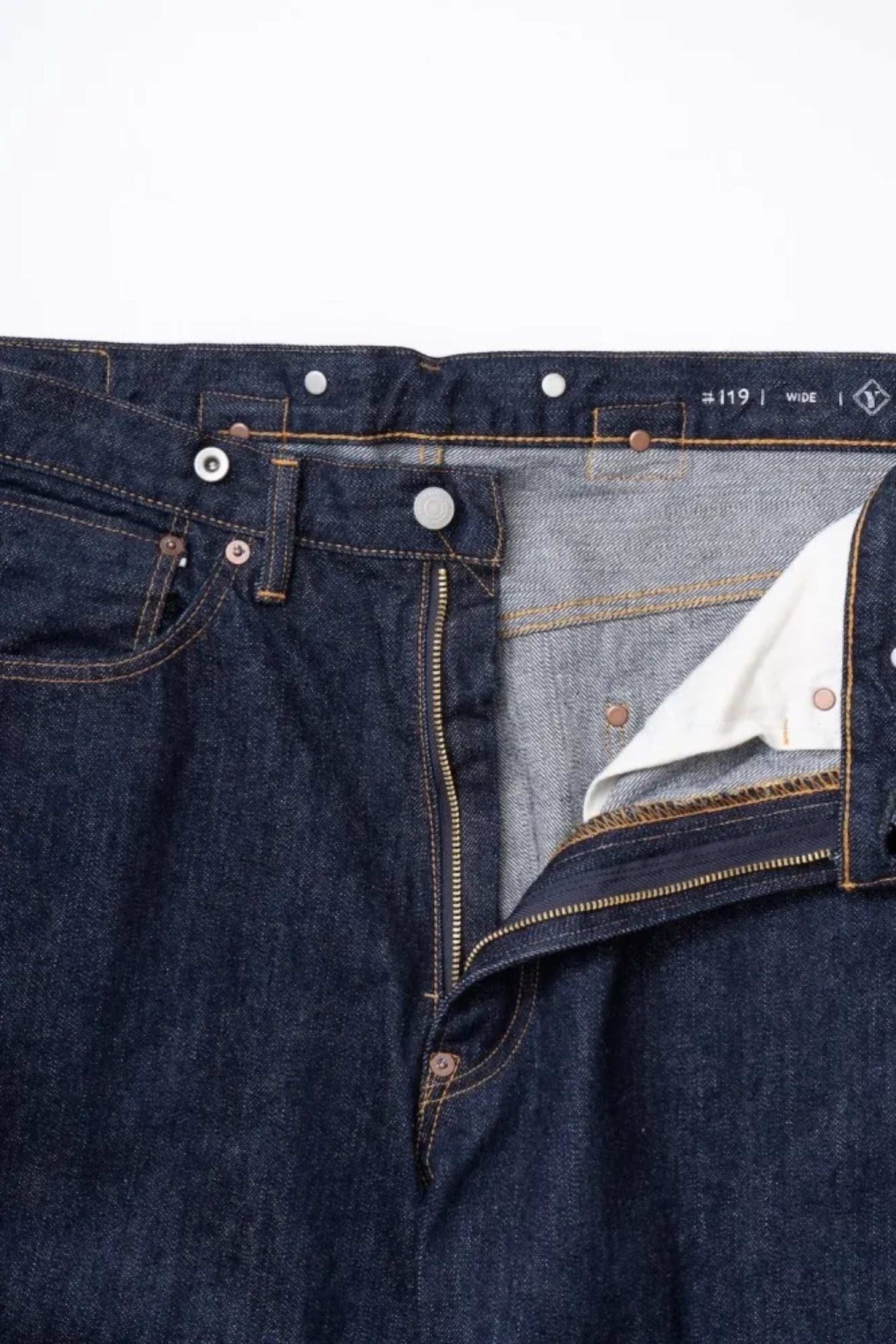 Ordinary Fits 119 Wide Fit Denim One Wash Indigo | Selvedge Japonais Kojima | Edgar Bdx