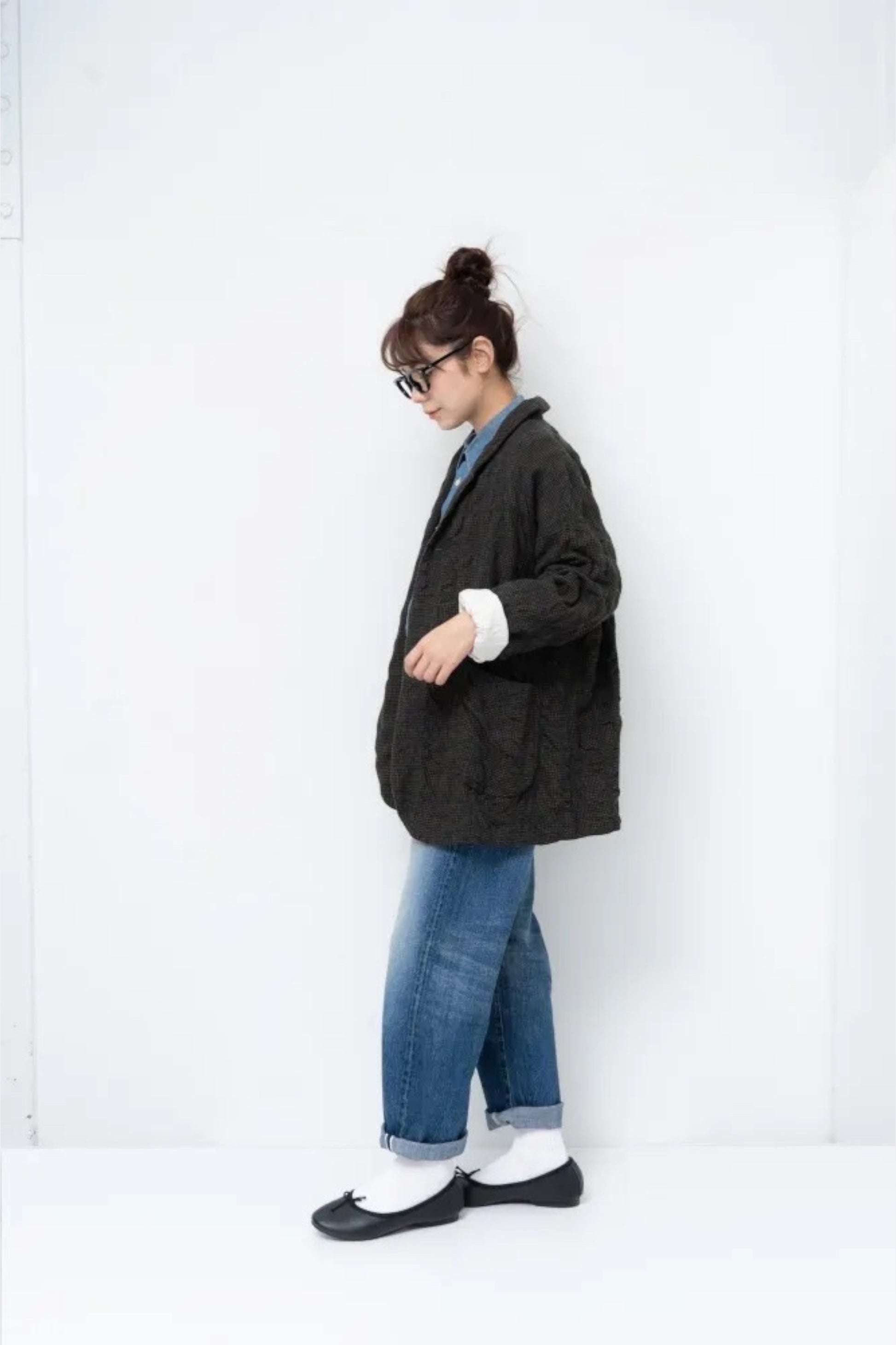 Ordinary Fits - Hound Tooth Tailored Jacket (Navy)