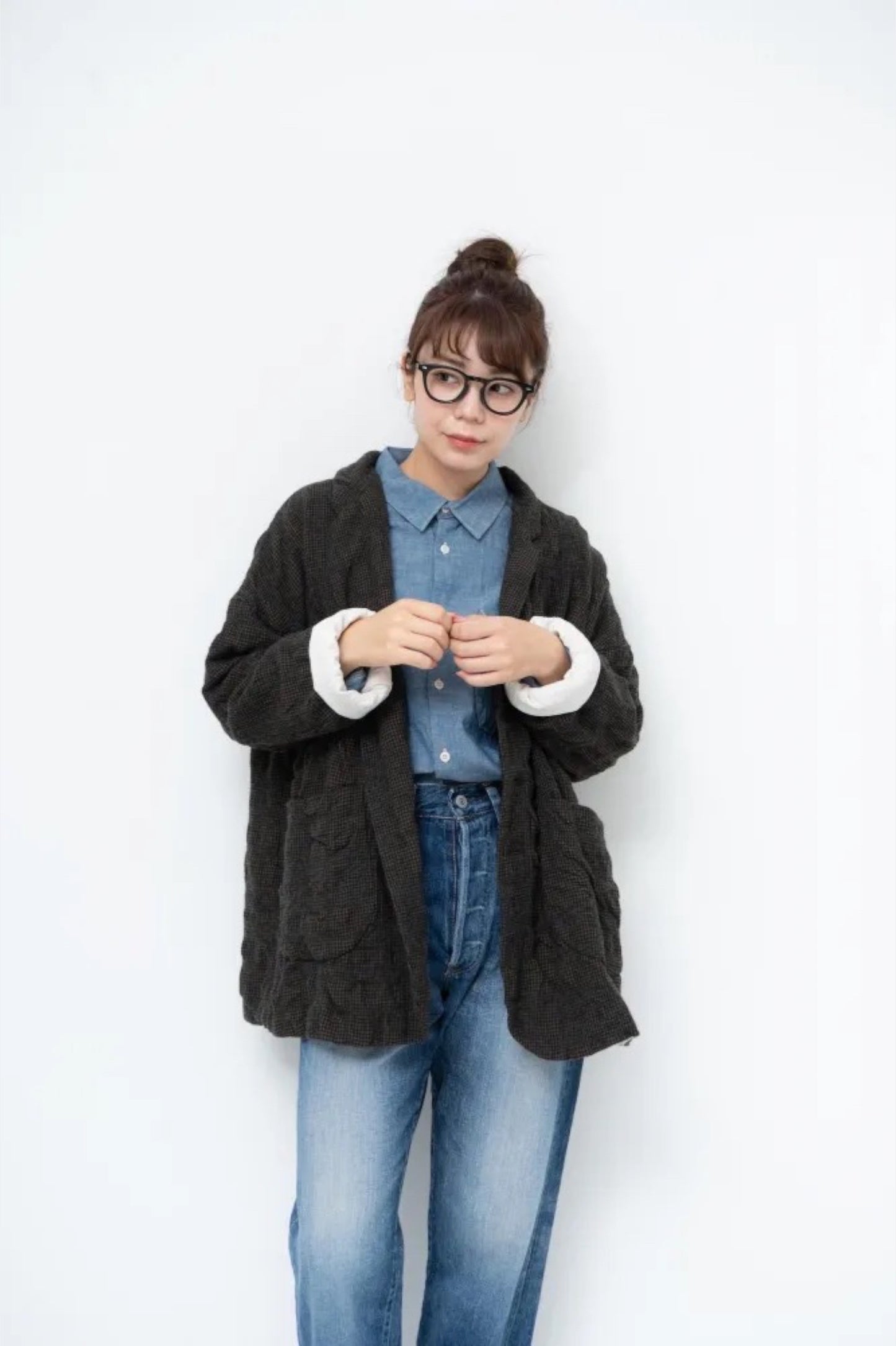 Ordinary Fits - Hound Tooth Tailored Jacket (Navy)