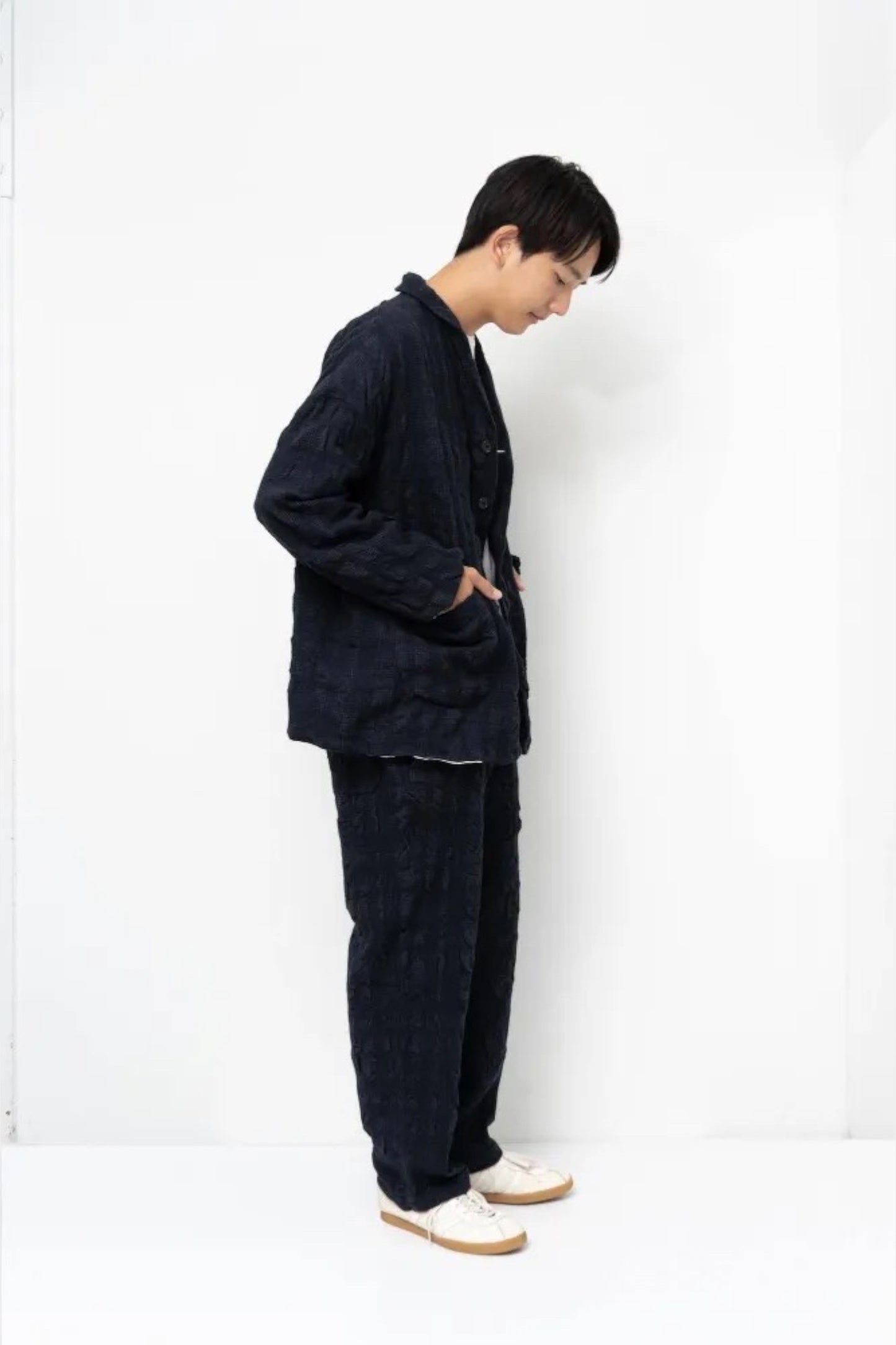 Ordinary Fits - Hound Tooth Tailored Jacket (Navy)