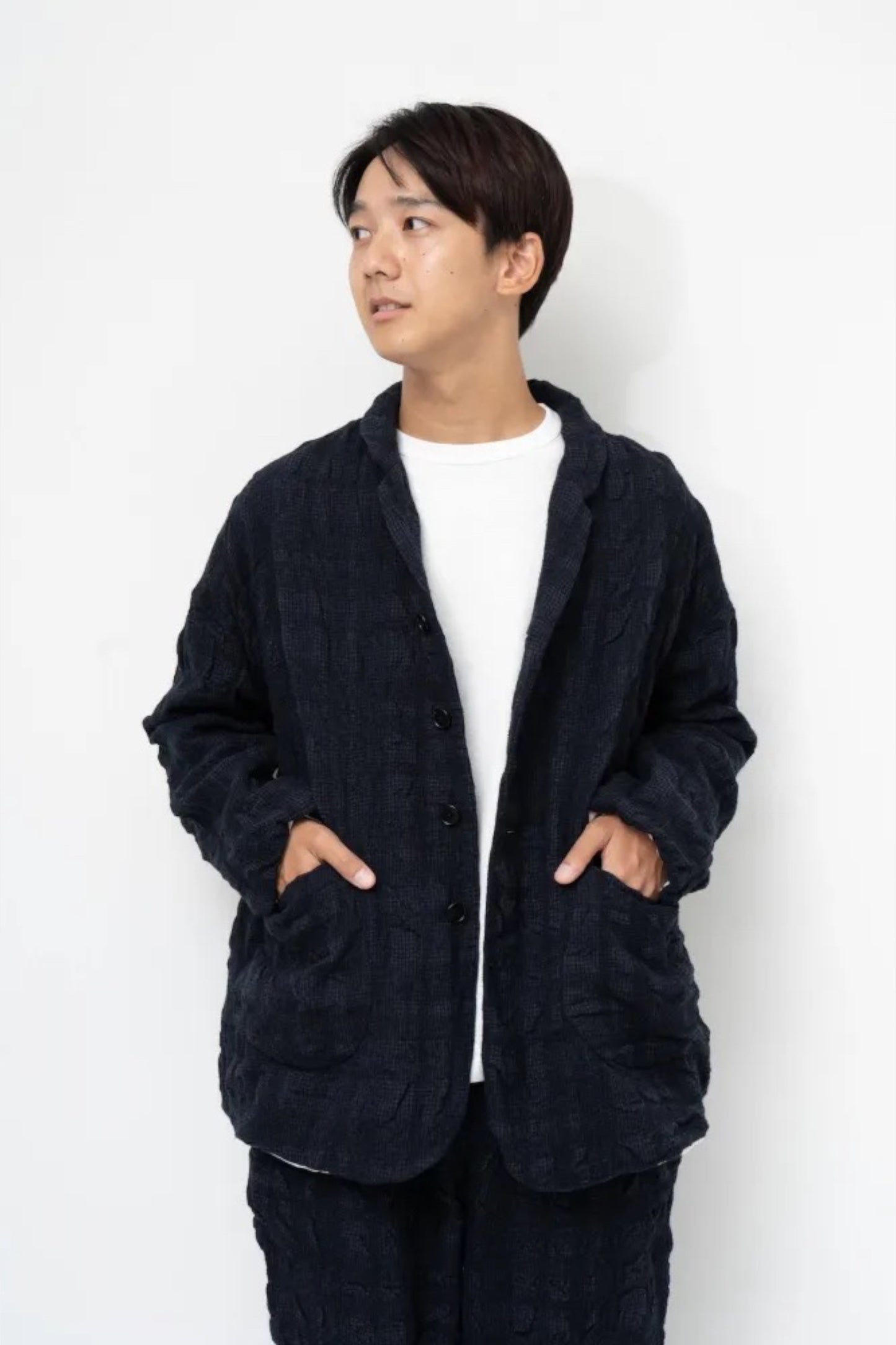 Ordinary Fits - Hound Tooth Tailored Jacket (Navy)
