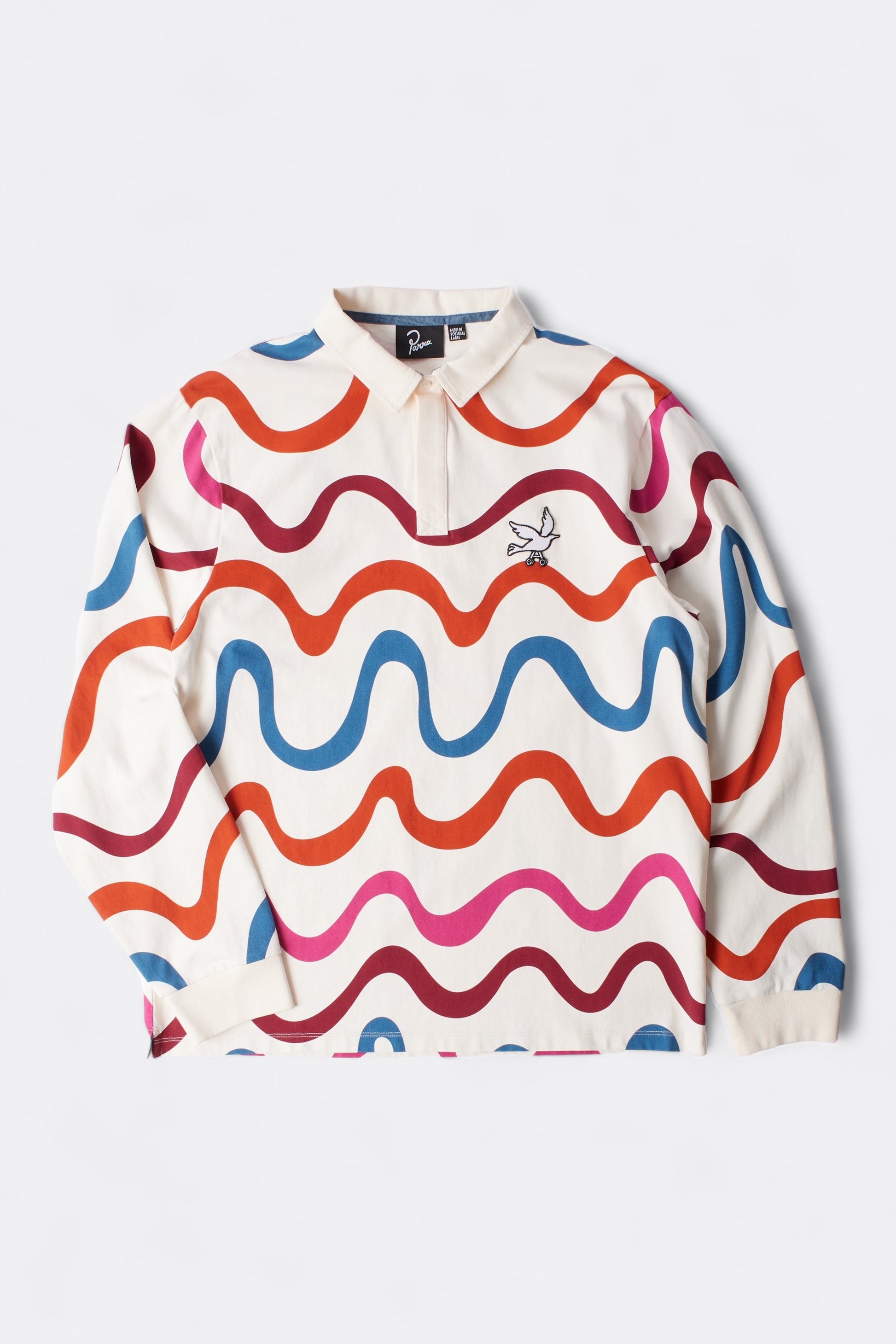Parra - Colored Soundwave Polo Shirt (Off-White)