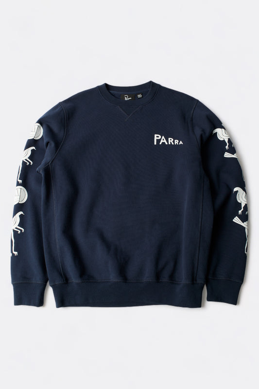Parra - Fancy Pigeon Crew Neck Sweatshirt (Midnight Blue)