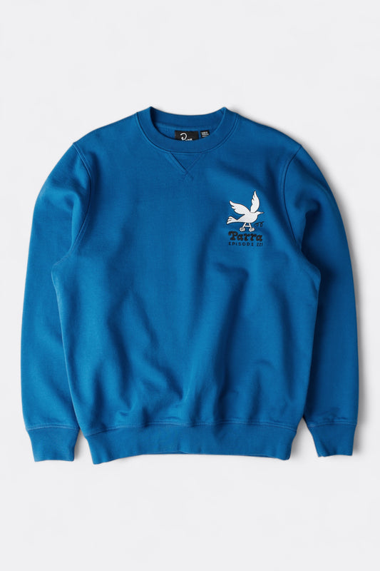 Parra - Wheel Chested Bird Crew Neck Sweatshirt (Blue)