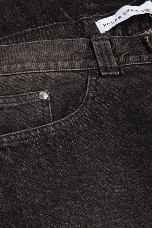 POLAR SKATE CO. 93! Pants Dirty Black | Jean Dénim Lavé Pierre Oversize Skate | Edgar Bdx