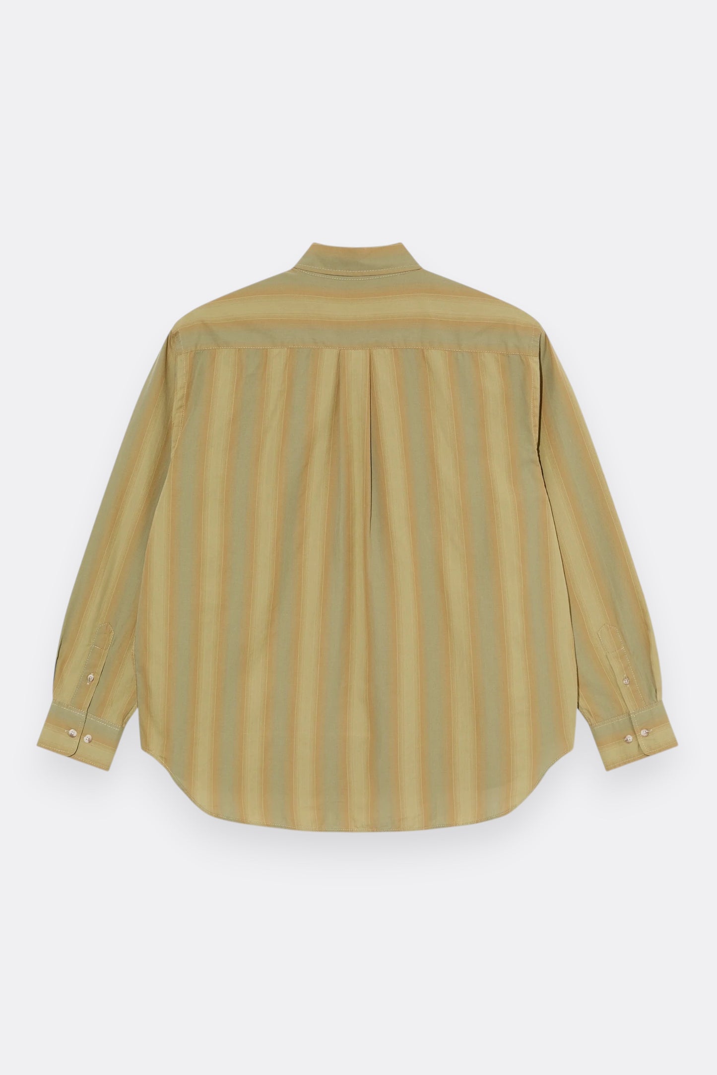 Polar Skate Co. Ben LS Shirt Green Stripe | Chemise Popeline Skate | Edgar Bdx