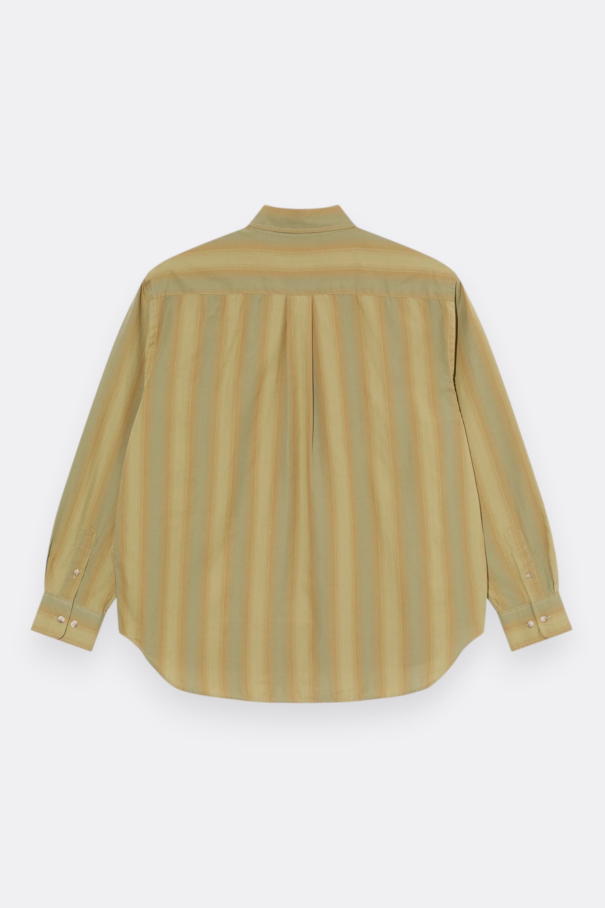 Polar Skate Co. Ben LS Shirt Green Stripe | Chemise Popeline Skate | Edgar Bdx