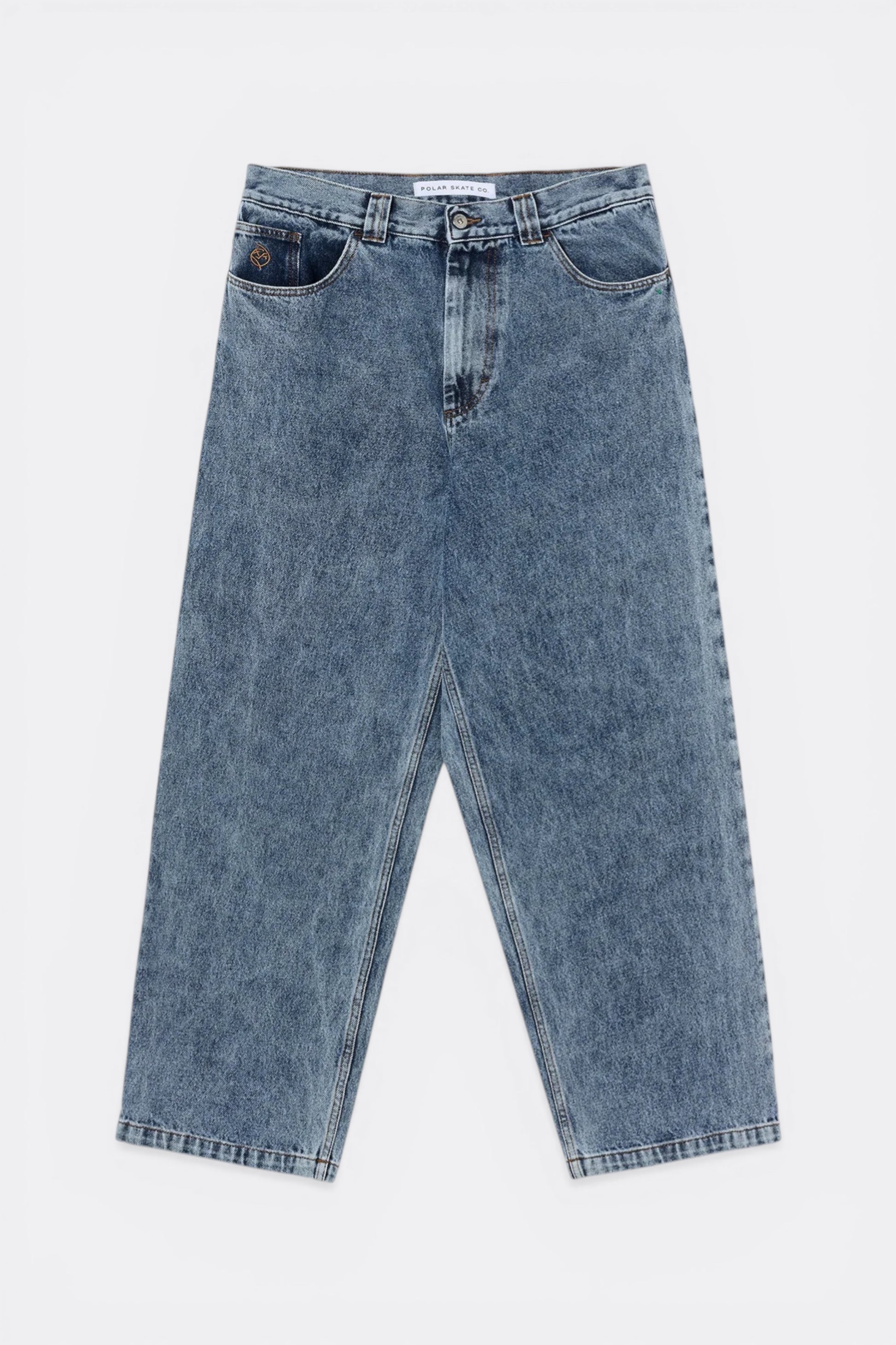 Polar Skate Co. Big Boy Pants Heavy Washed Blue | Jean Skate Délavé 435gsm | Edgar Bdx