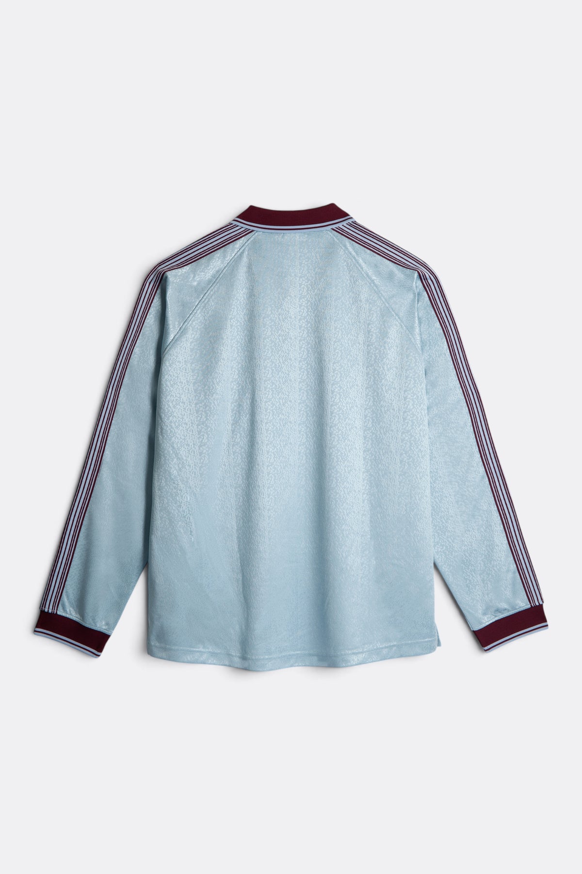 POLAR SKATE CO. Davie LS Shirt Sky Blue Wine | Maillot Jacquard Football Skate | Edgar Bdx