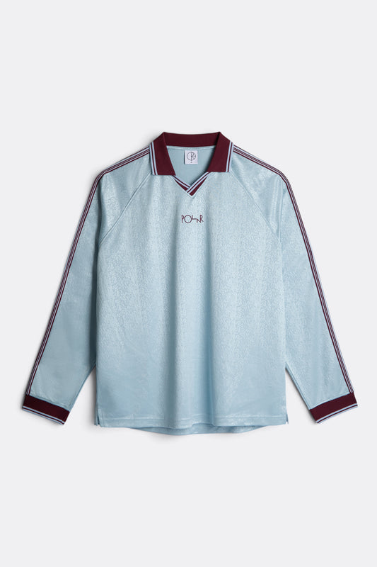 POLAR SKATE CO. Davie LS Shirt Sky Blue Wine | Maillot Jacquard Football Skate | Edgar Bdx