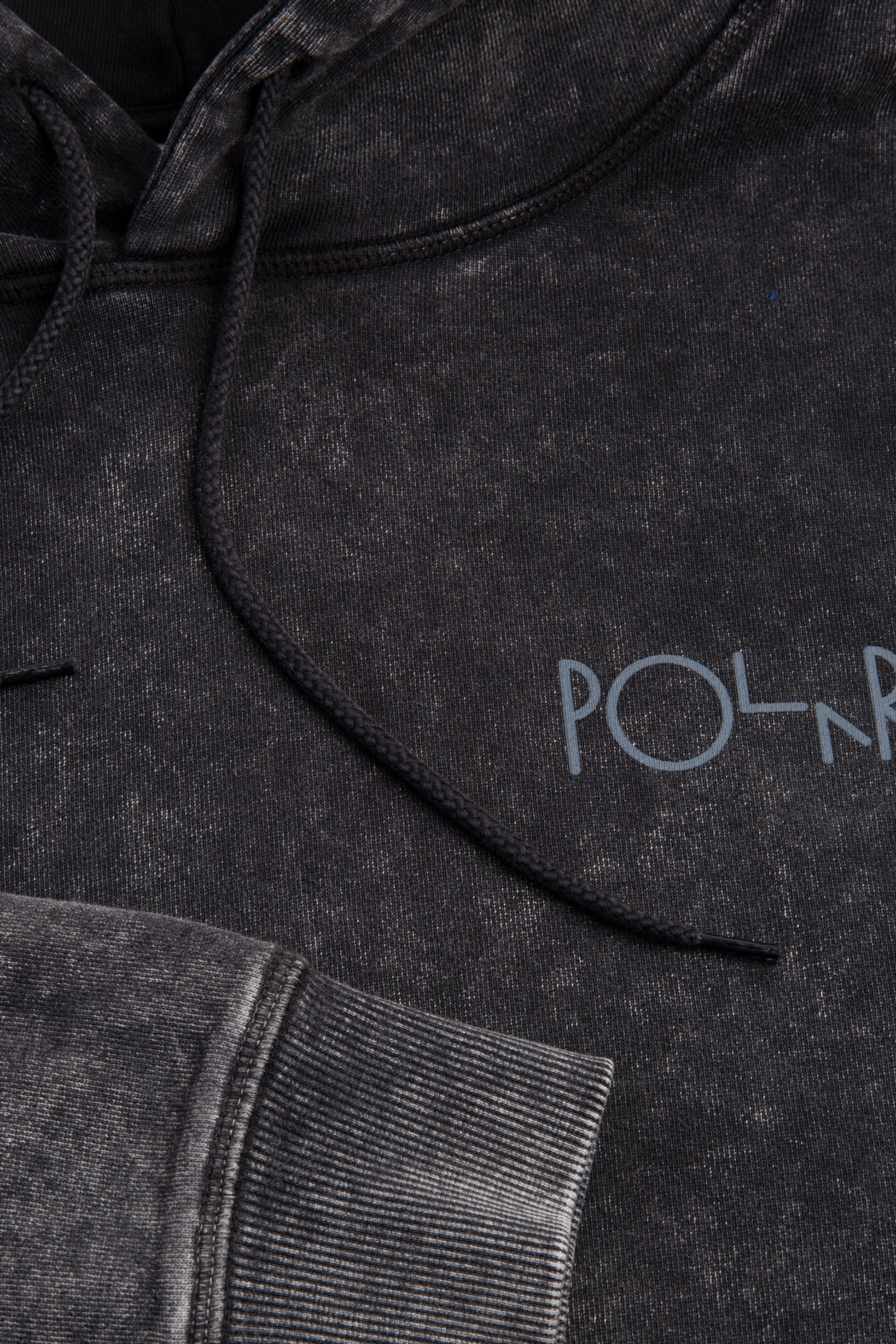 POLAR SKATE CO. Fade Frank Hoodie Black | Sweat Polaire Délavé 350gsm Skate 80s | Edgar Bdx