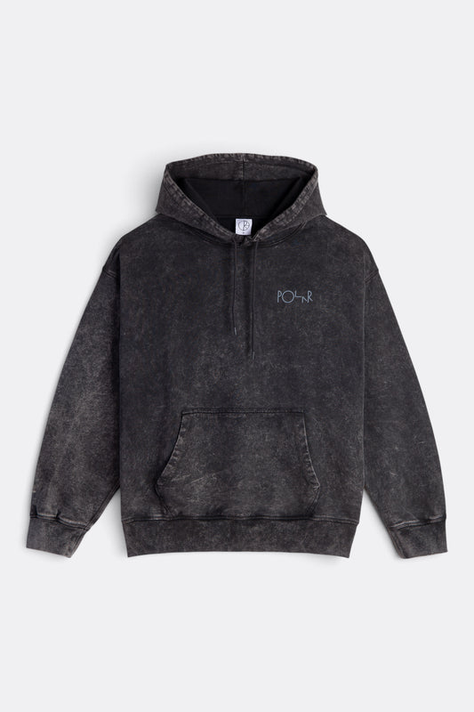 POLAR SKATE CO. Fade Frank Hoodie Black | Sweat Polaire Délavé 350gsm Skate 80s | Edgar Bdx