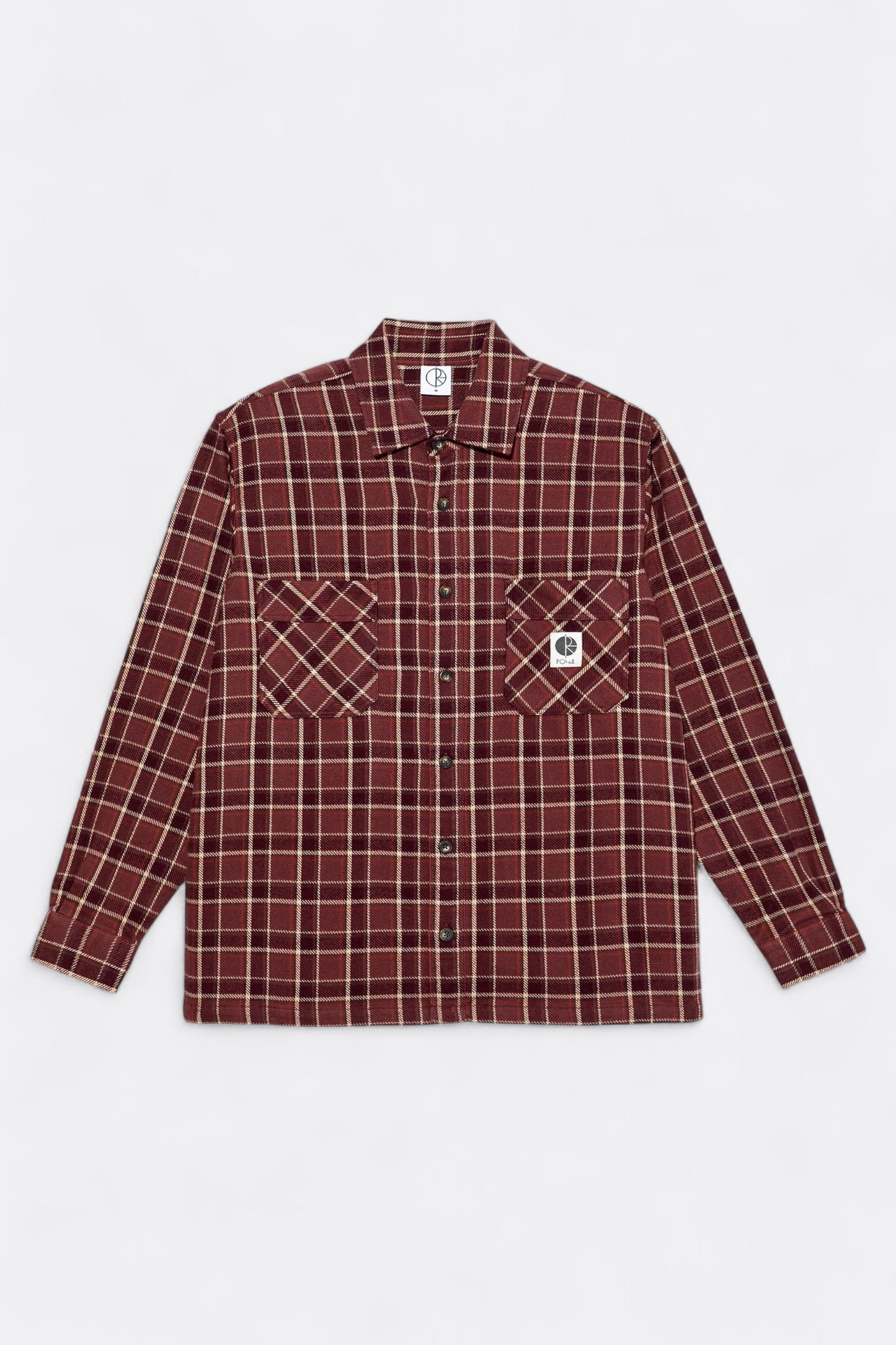 Polar Skate Co. - Mike LS Shirt (Oxblood Check)