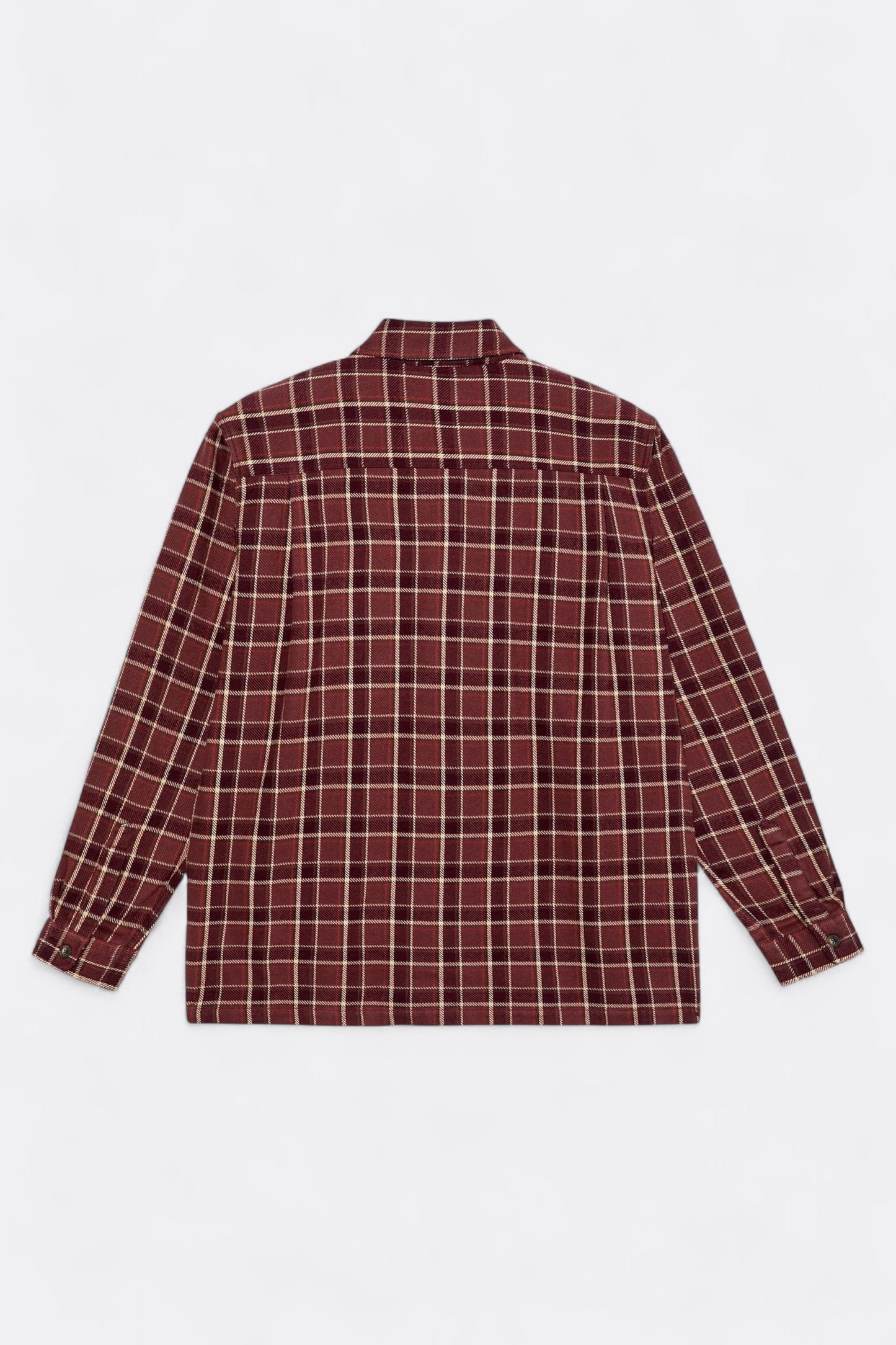 Polar Skate Co. - Mike LS Shirt (Oxblood Check)