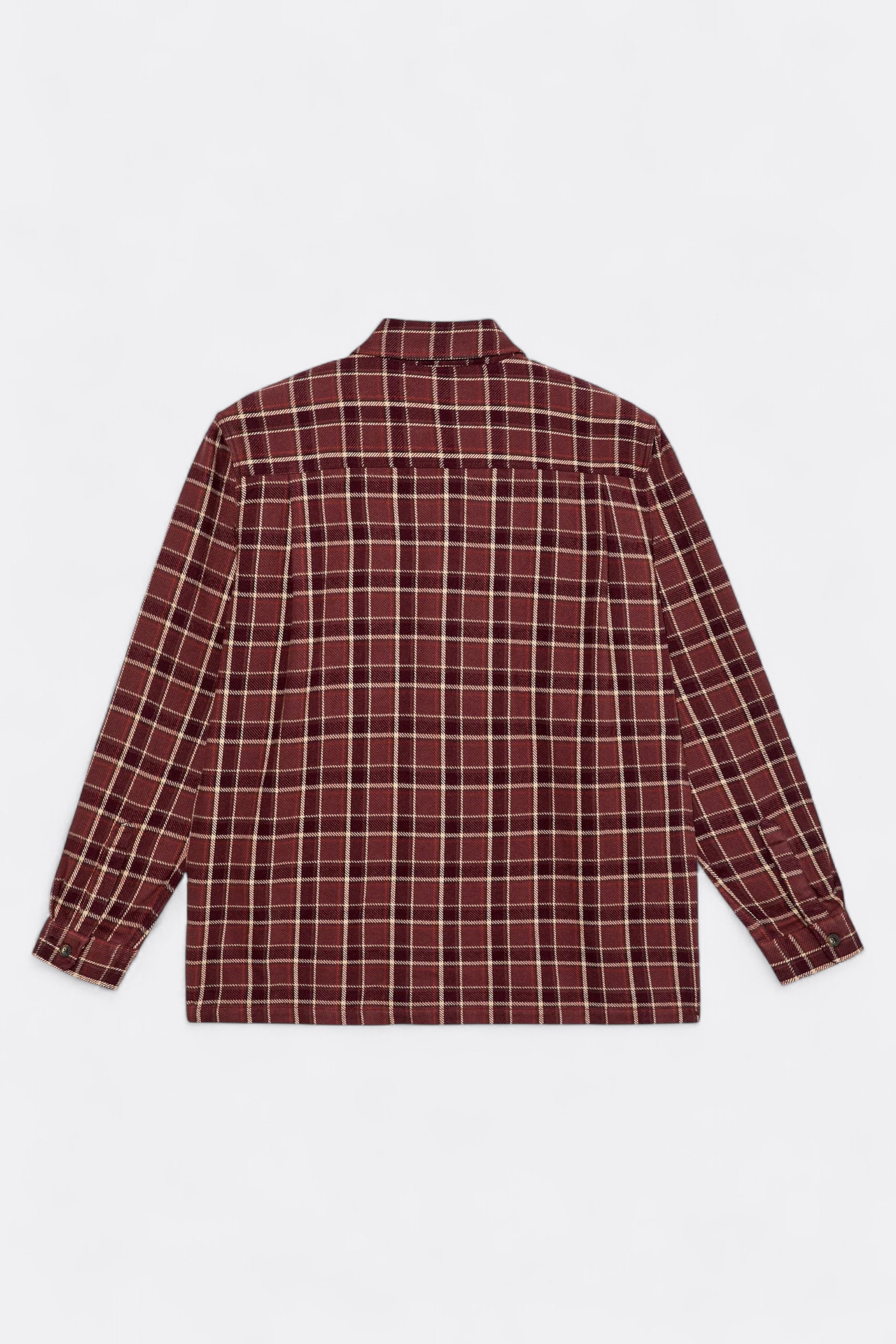 Polar Skate Co. - Mike LS Shirt (Oxblood Check)