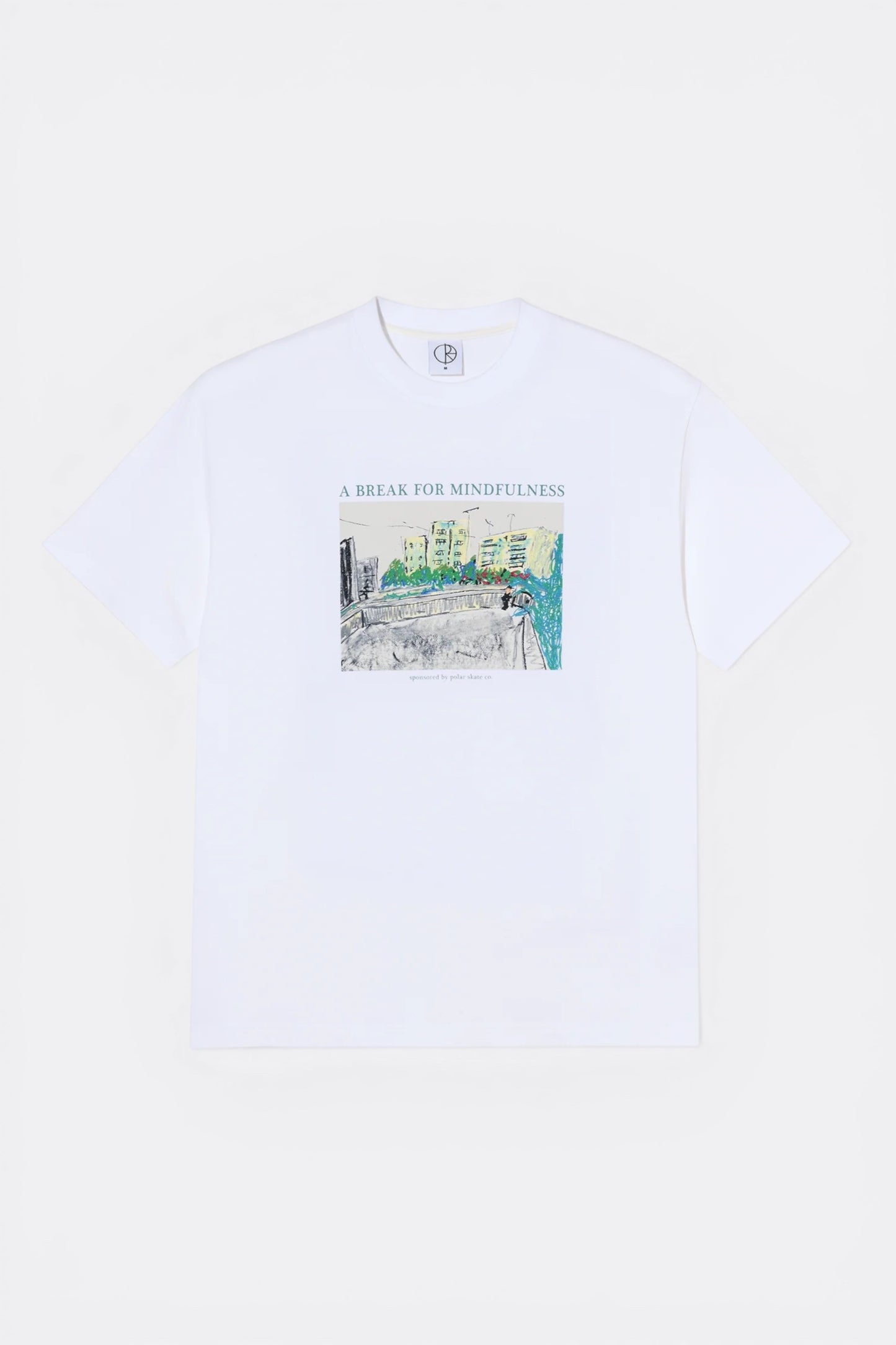 Polar Skate Co. Mindfulness Tee White | T-Shirt Graphique Skate | Edgar Bdx