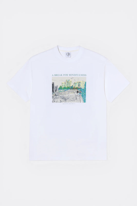 Polar Skate Co. Mindfulness Tee White | T-Shirt Graphique Skate | Edgar Bdx