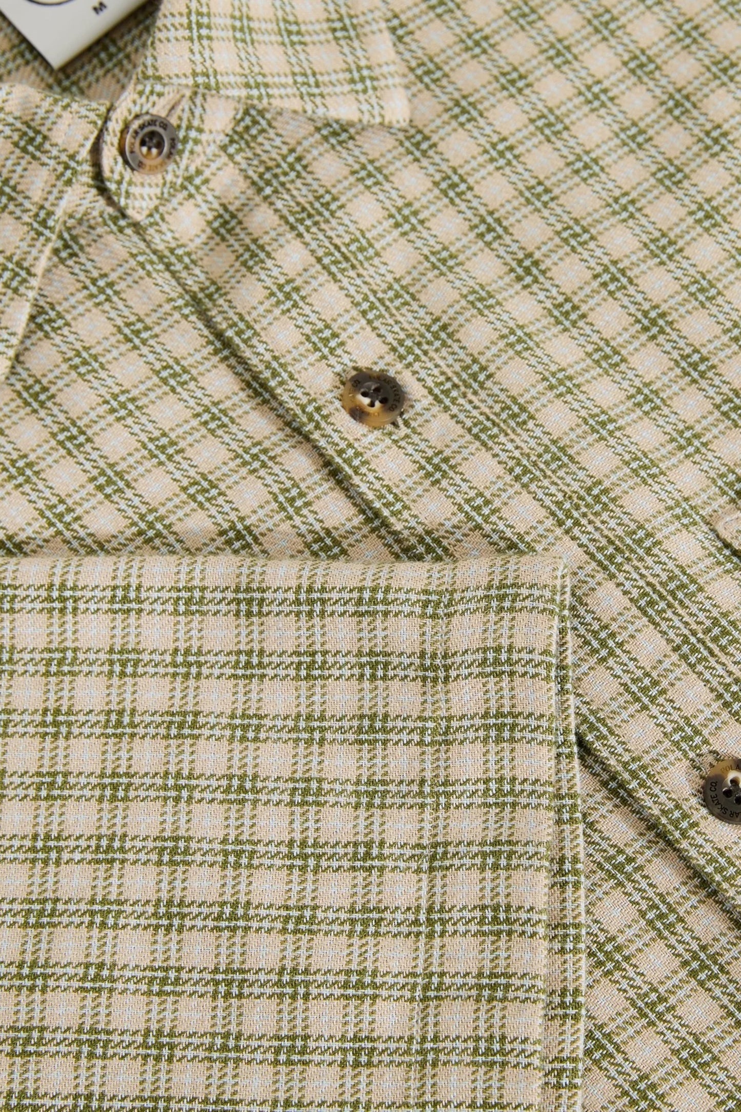 Polar Skate Co. Mitchell Shirt Beige Green | Chemise Twill Skate | Edgar Bdx