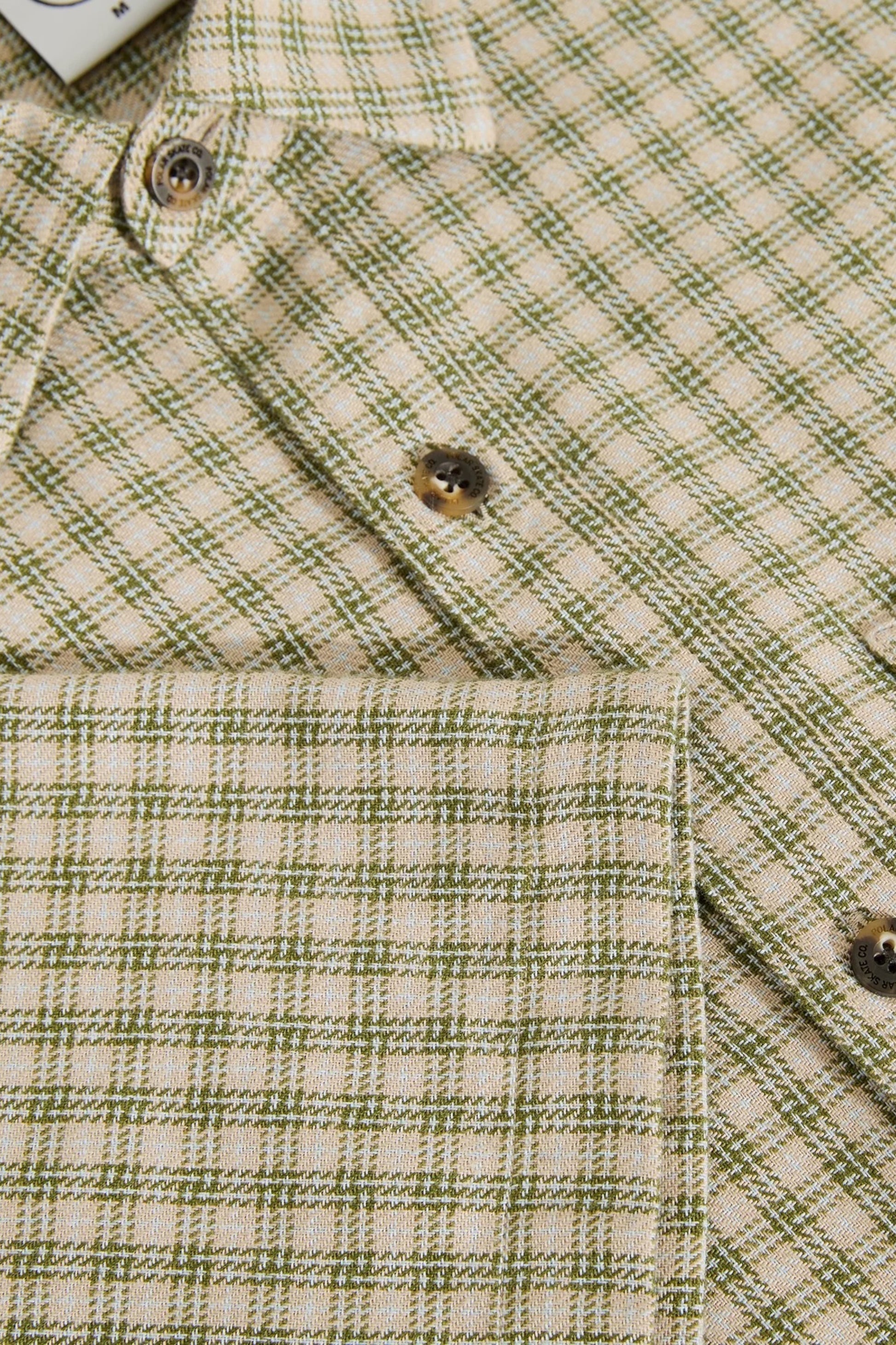 Polar Skate Co. Mitchell Shirt Beige Green | Chemise Twill Skate | Edgar Bdx