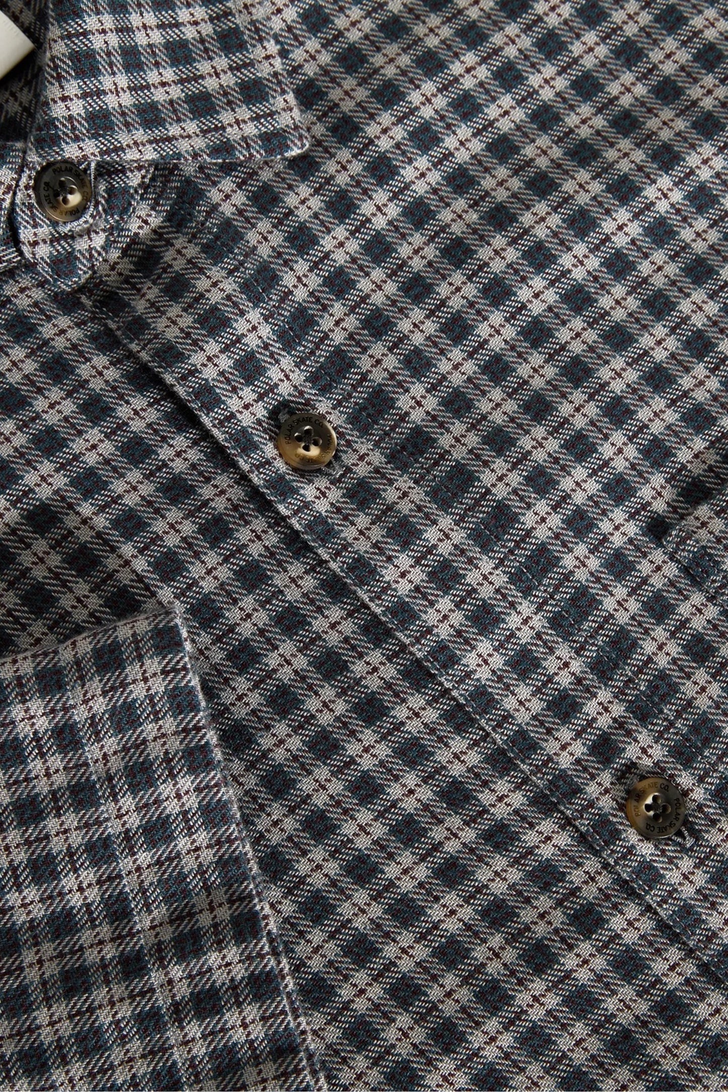 Polar Skate Co. Mitchell Shirt Petrol Bordeaux | Chemise Twill Skate | Edgar Bdx