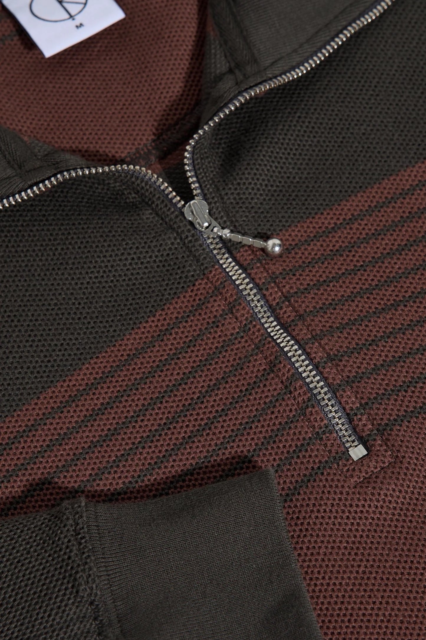 Polar Skate Co. - Surf Half Zip LS Shirt (Dirty Black / Brownstone)