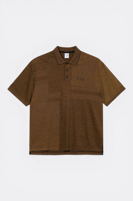 Polar Skate Co. Surf Polo Shirt Black Caramel | Polo Piqué Skate | Edgar Bdx