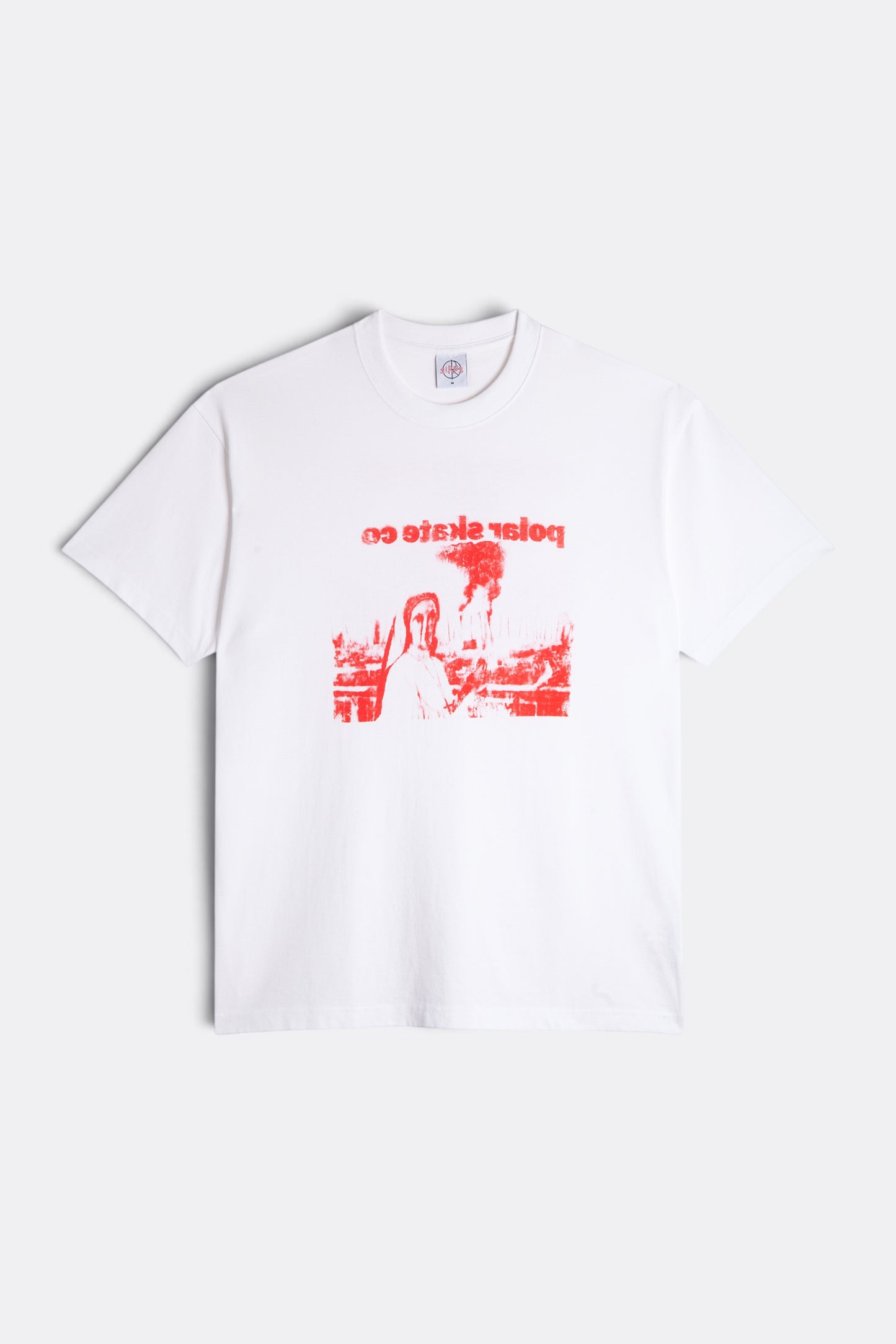 POLAR SKATE CO. Tee Apocalypse Nun White | T-Shirt Double Jersey Graphique Skate | Edgar Bdx