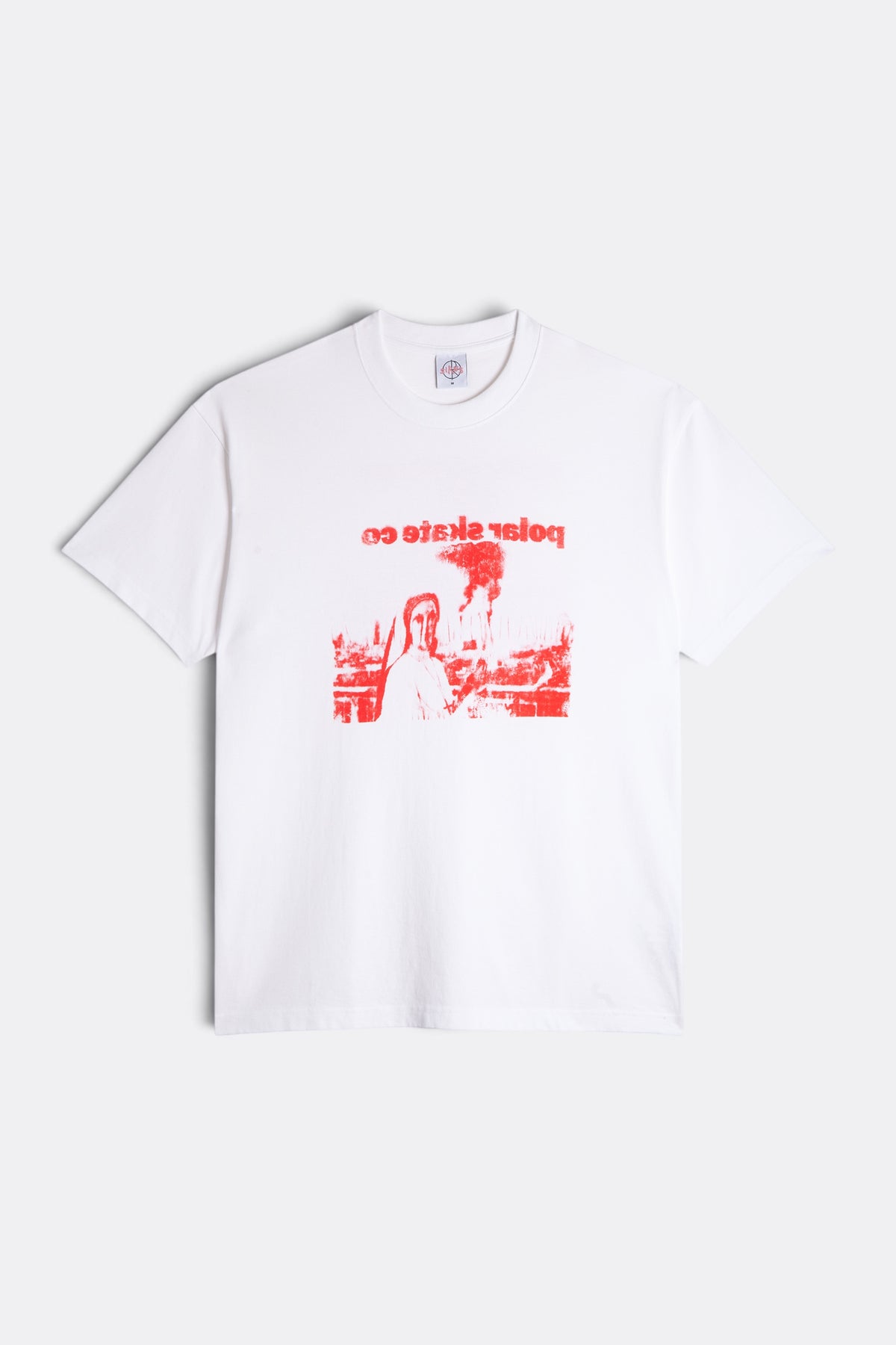 POLAR SKATE CO. Tee Apocalypse Nun White | T-Shirt Double Jersey Graphique Skate | Edgar Bdx