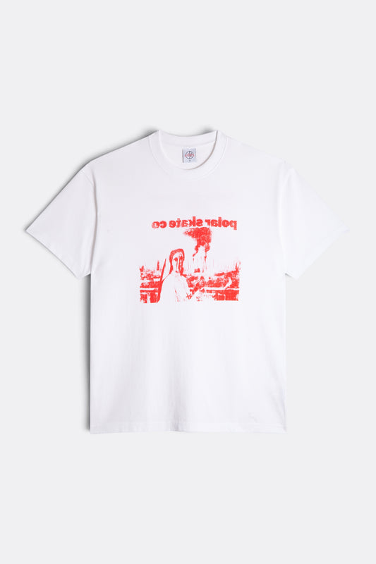 POLAR SKATE CO. Tee Apocalypse Nun White | T-Shirt Double Jersey Graphique Skate | Edgar Bdx