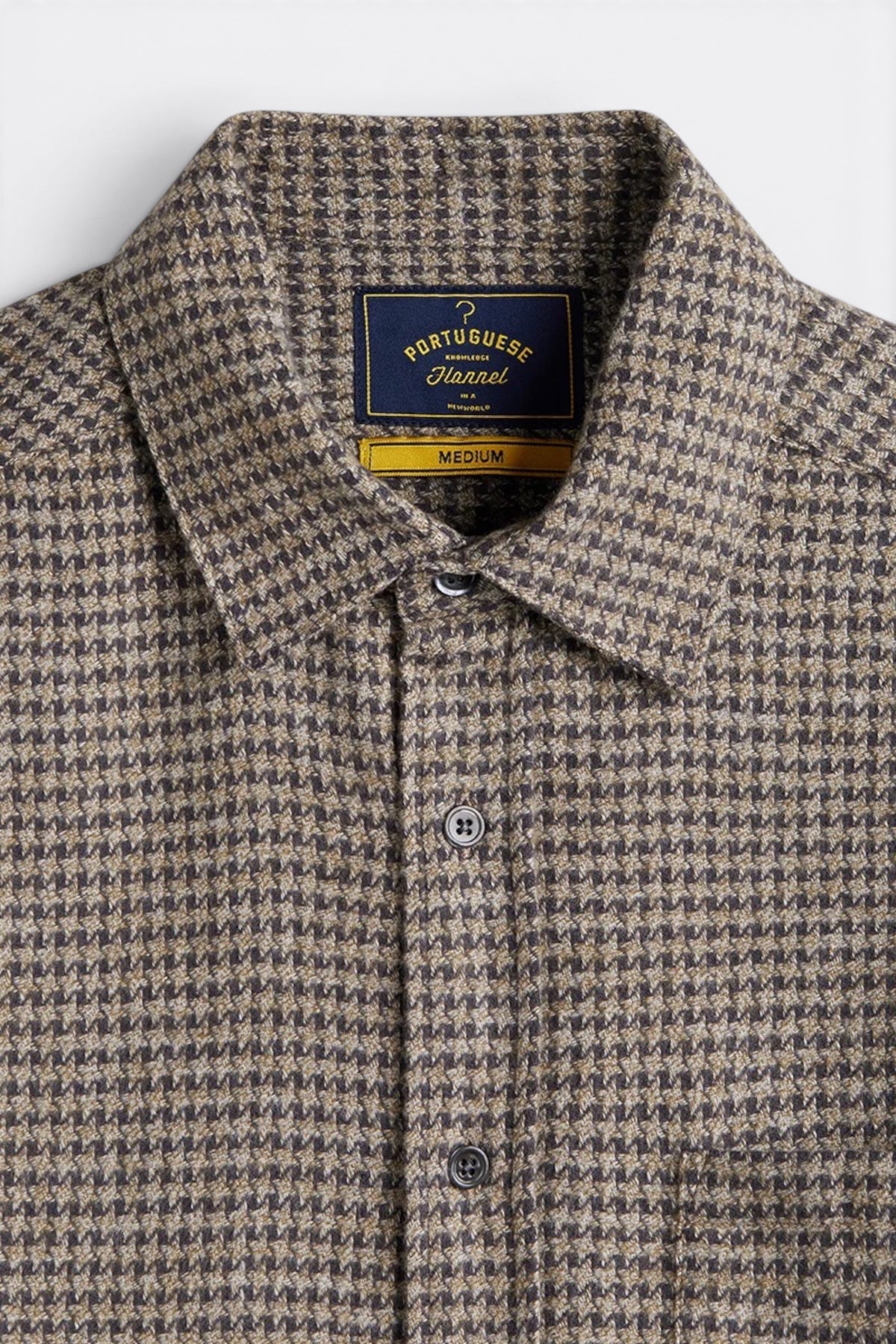 PORTUGUESE FLANNEL Abstract Pied De Poule Shirt Charcoal | Edgar Bdx