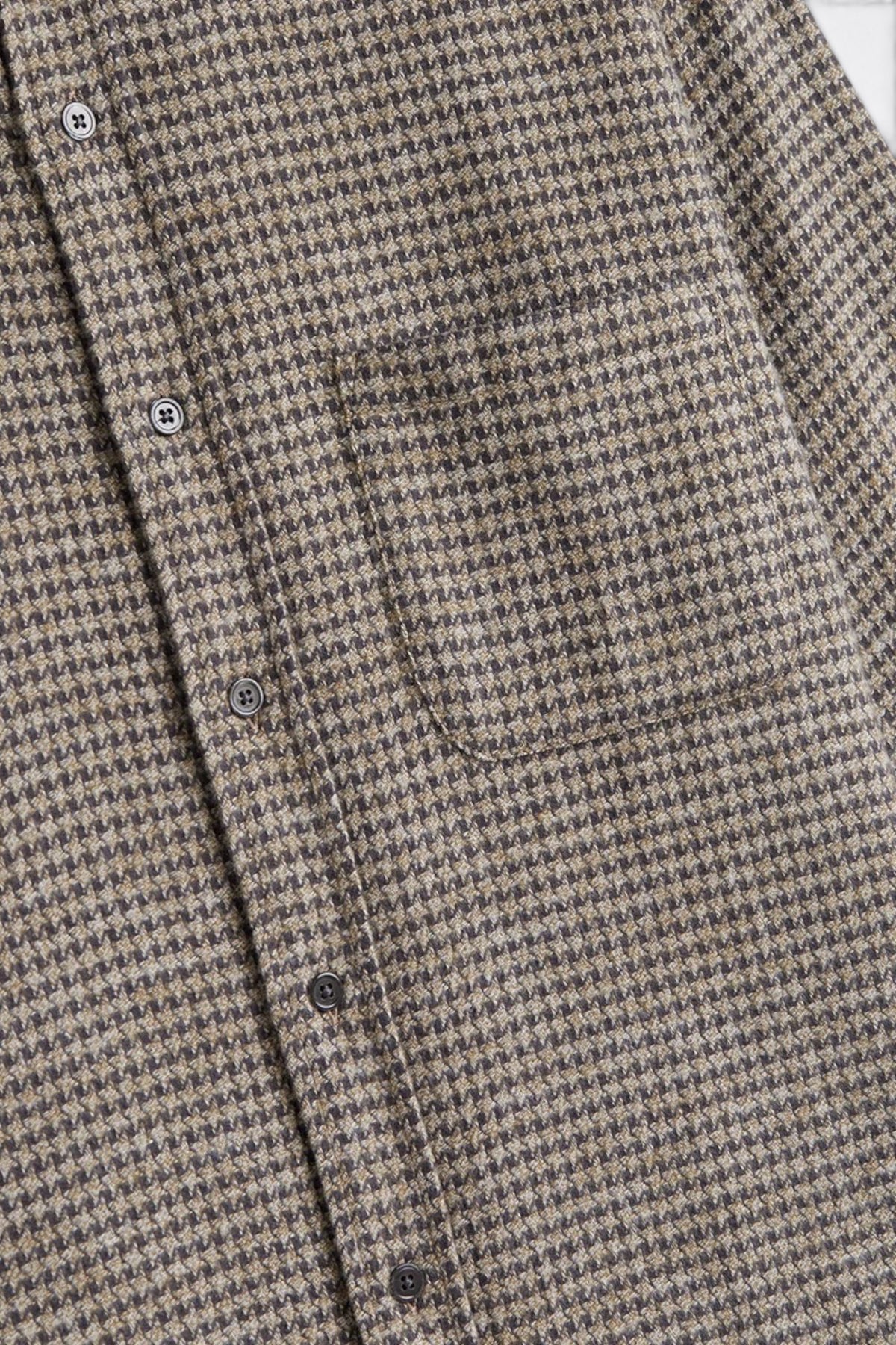 PORTUGUESE FLANNEL Abstract Pied De Poule Shirt Charcoal | Edgar Bdx