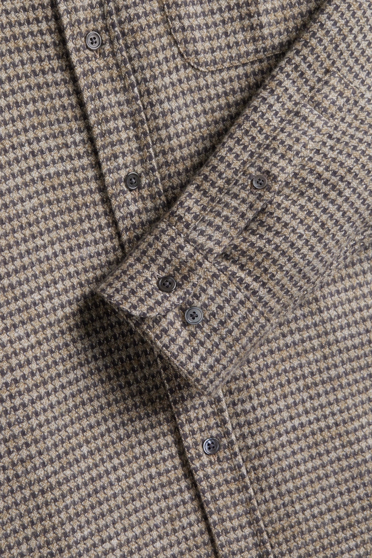 PORTUGUESE FLANNEL Abstract Pied De Poule Shirt Charcoal | Edgar Bdx