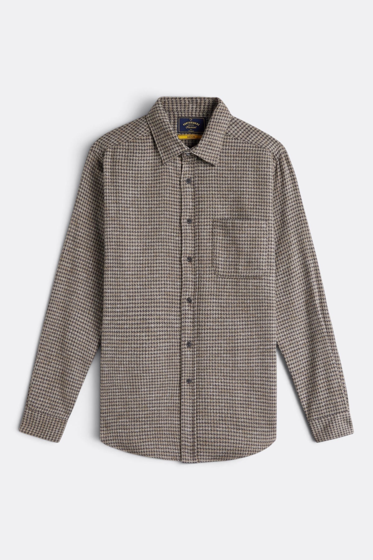PORTUGUESE FLANNEL Abstract Pied De Poule Shirt Charcoal | Edgar Bdx