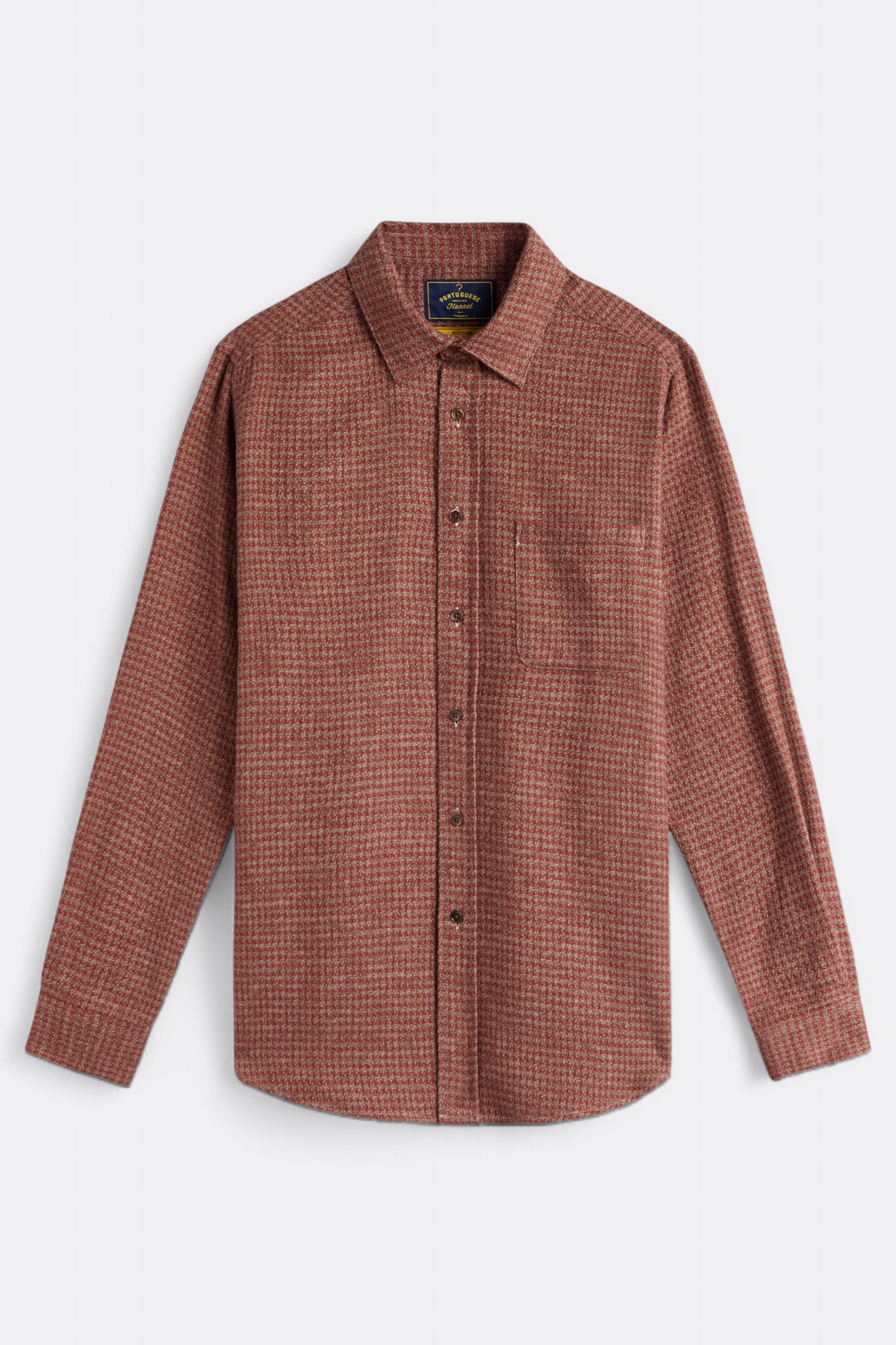 Portuguese Flannel - Abstract Pied Poule Shirt (Clay)