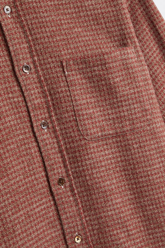 Portuguese Flannel - Abstract Pied Poule Shirt (Clay)