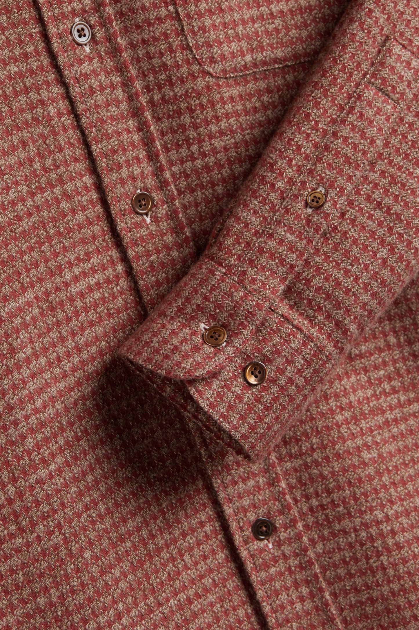 Abstract Pied Poule Shirt (Clay)