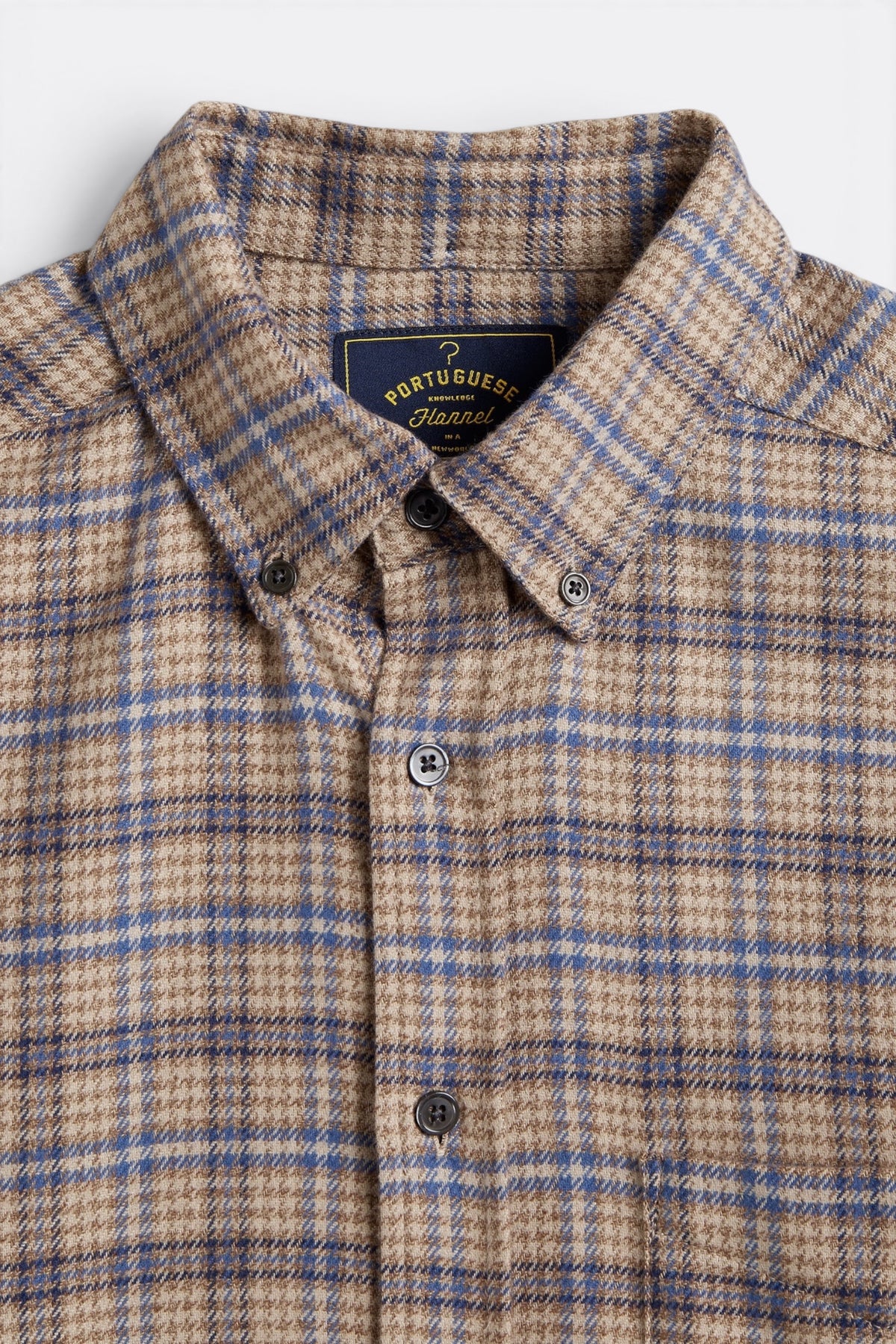PORTUGUESE FLANNEL Cedar Shirt Brown Blue | Chemise Tartan | Edgar Bdx