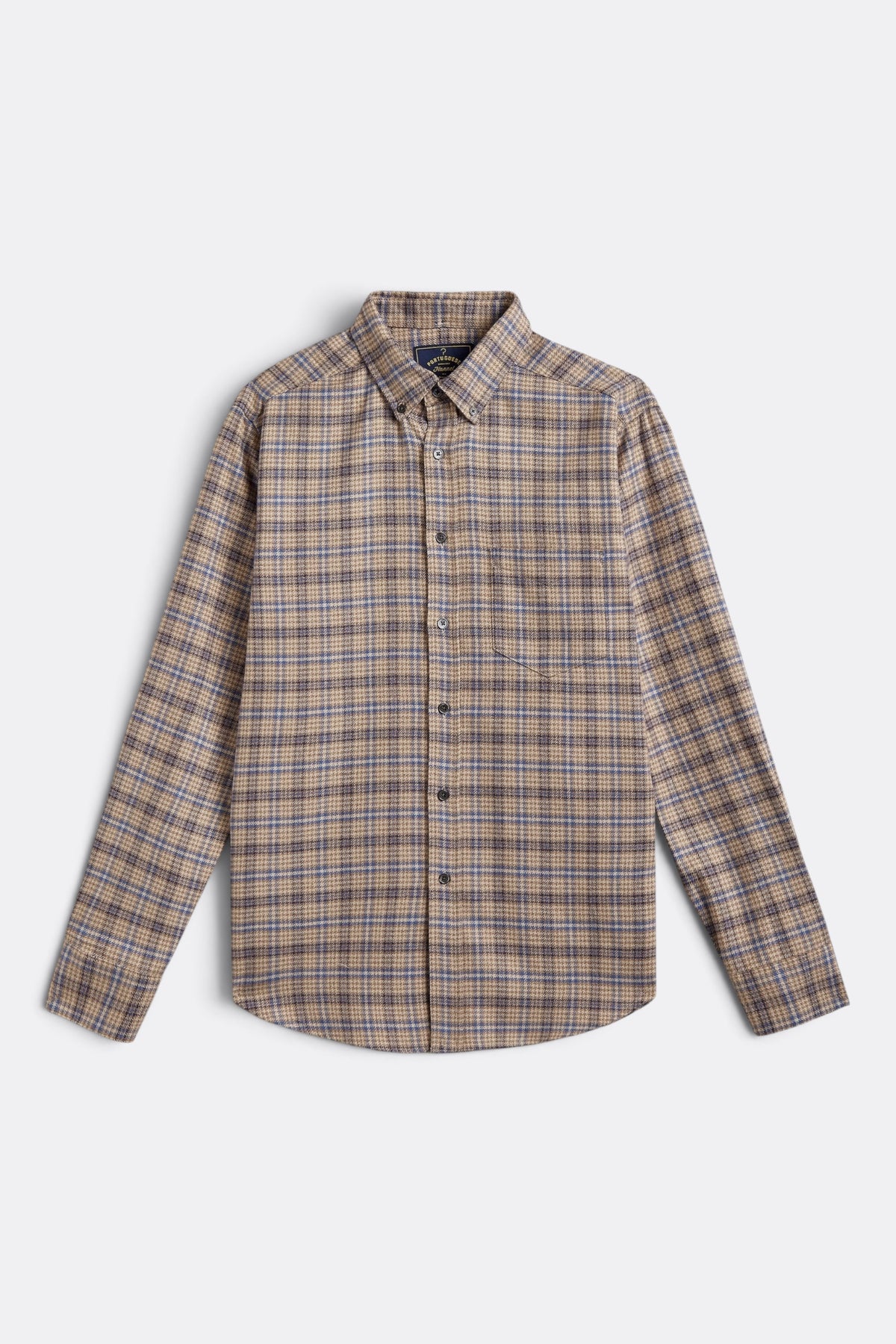 PORTUGUESE FLANNEL Cedar Shirt Brown Blue | Chemise Tartan | Edgar Bdx