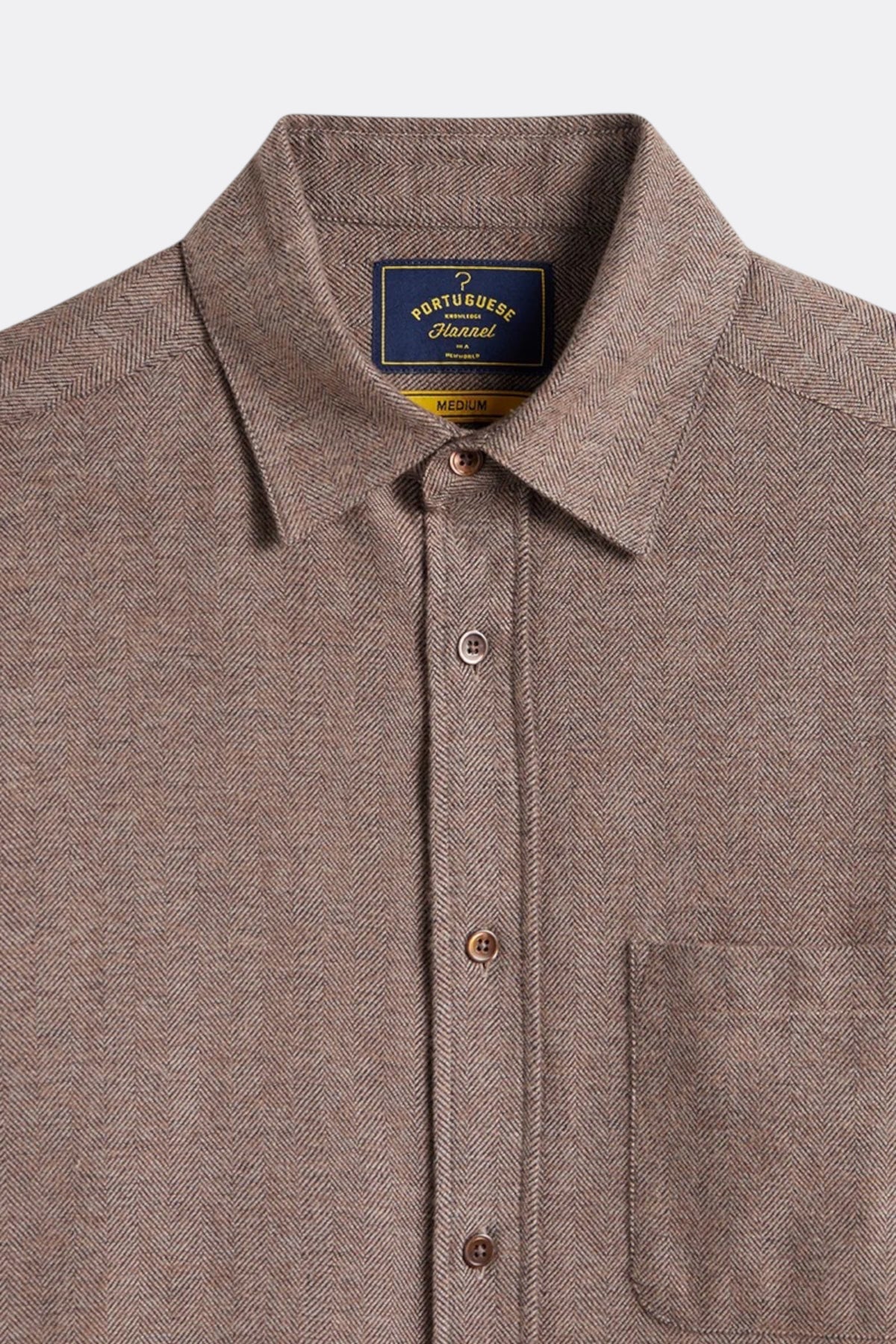 PORTUGUESE FLANNEL Espiga Shirt Brown | Chemise Chevrons | Edgar Bdx