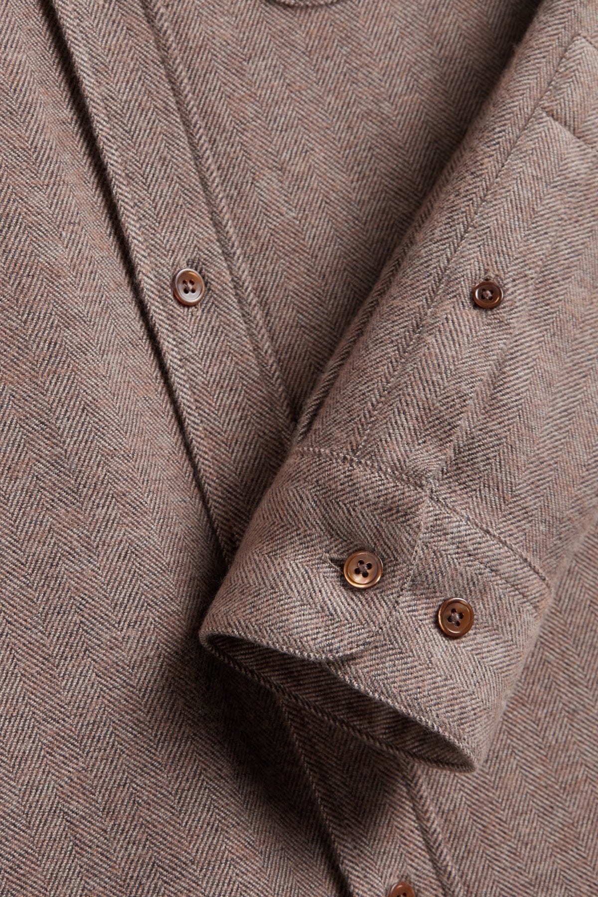 PORTUGUESE FLANNEL Espiga Shirt Brown | Chemise Chevrons | Edgar Bdx