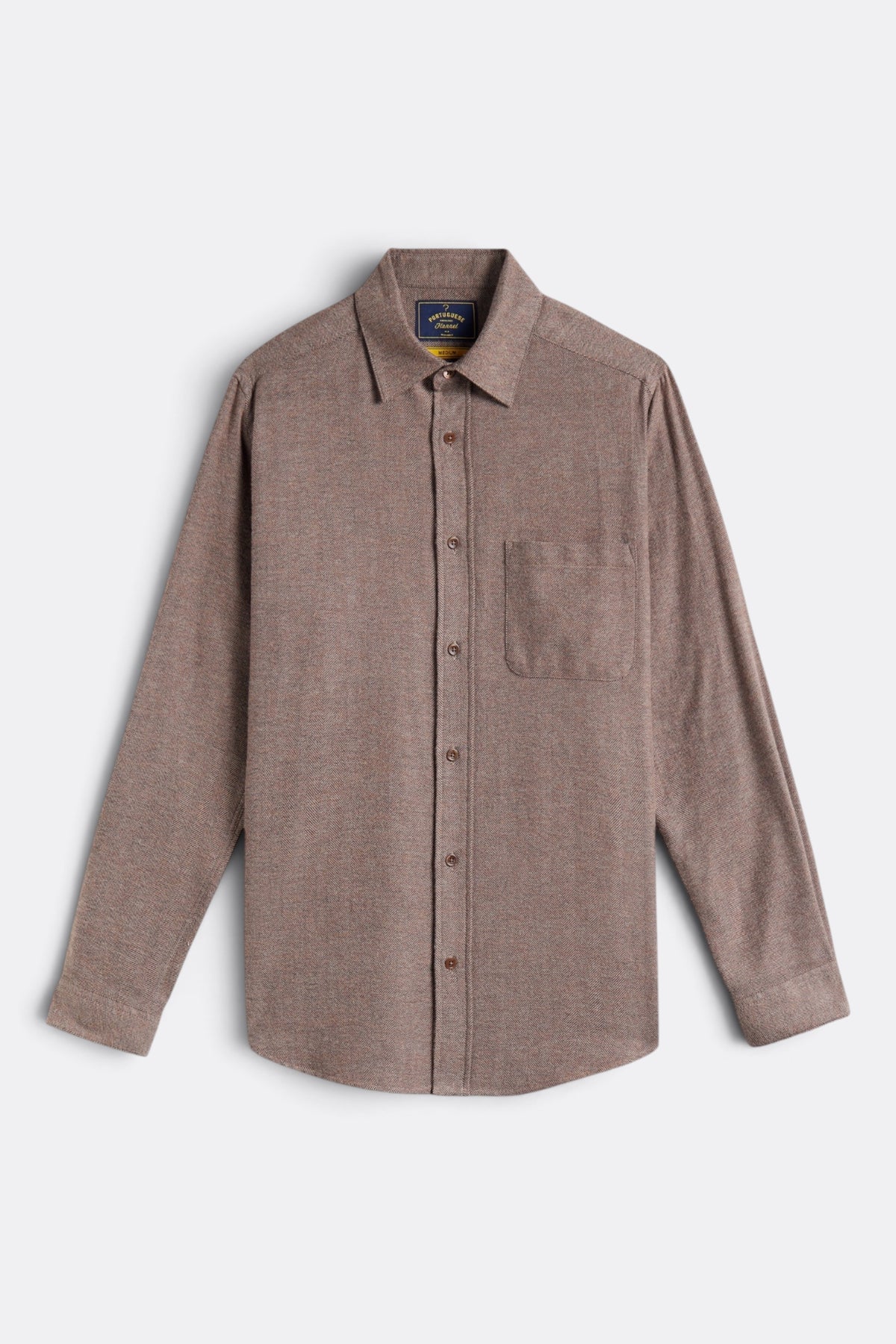PORTUGUESE FLANNEL Espiga Shirt Brown | Chemise Chevrons | Edgar Bdx
