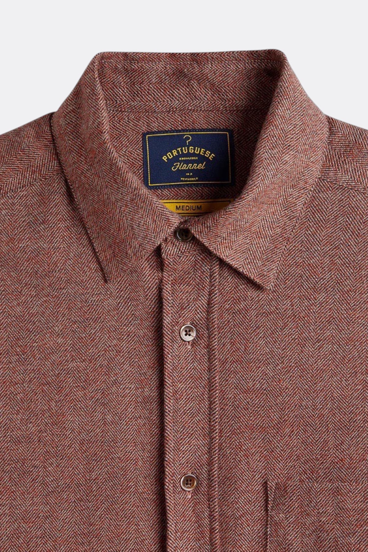 PORTUGUESE FLANNEL Espiga Shirt Clay | Chemise Chevrons | Edgar Bdx