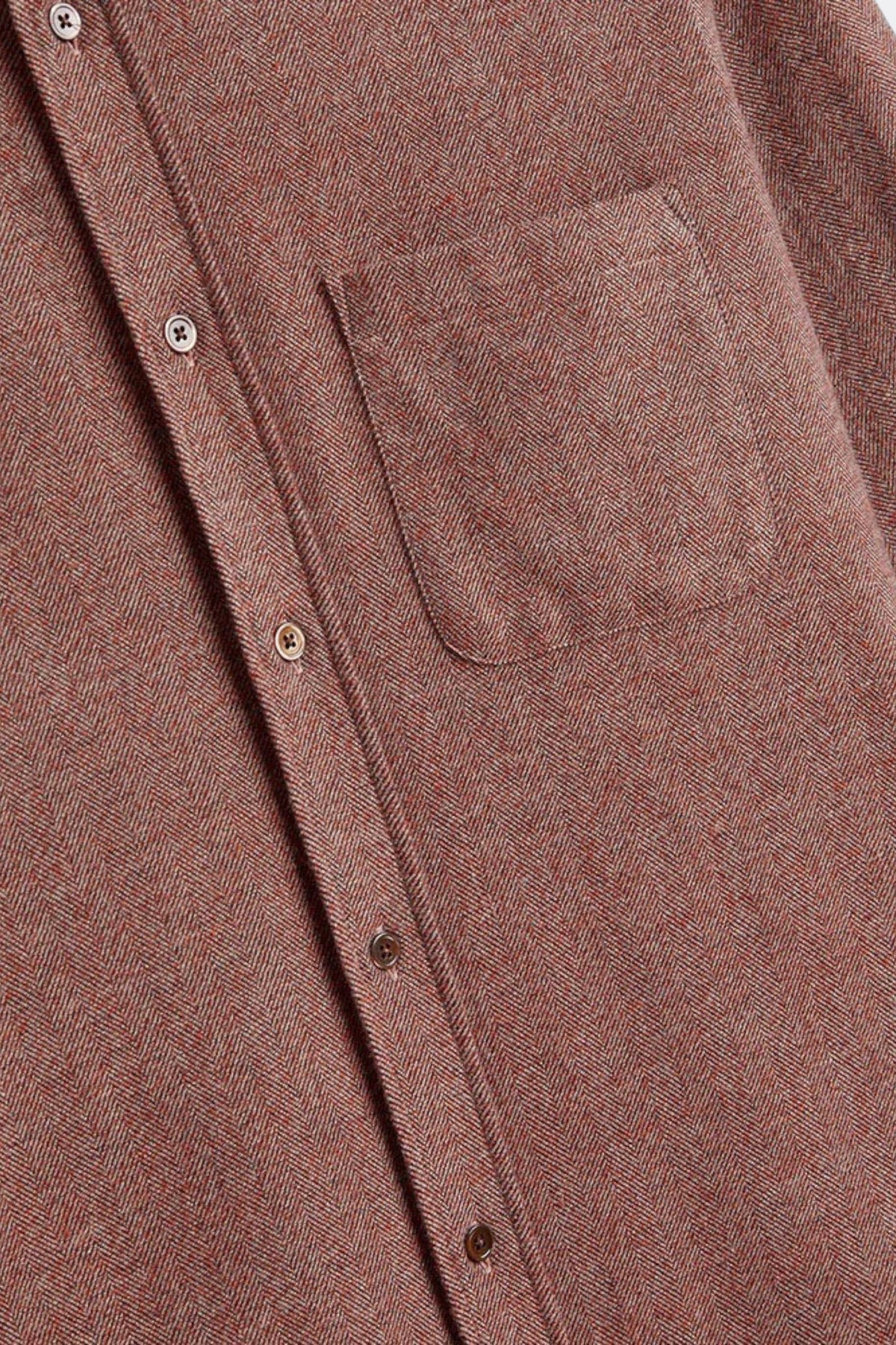 PORTUGUESE FLANNEL Espiga Shirt Clay | Chemise Chevrons | Edgar Bdx