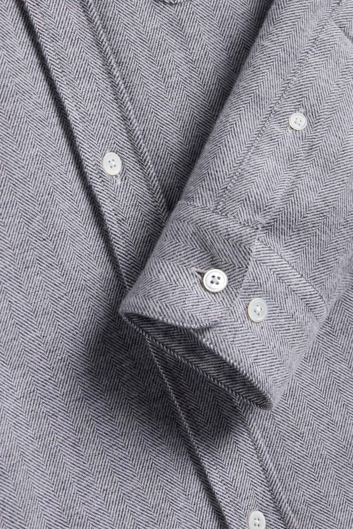 PORTUGUESE FLANNEL Espiga Shirt Grey | Chemise Chevrons | Edgar Bdx