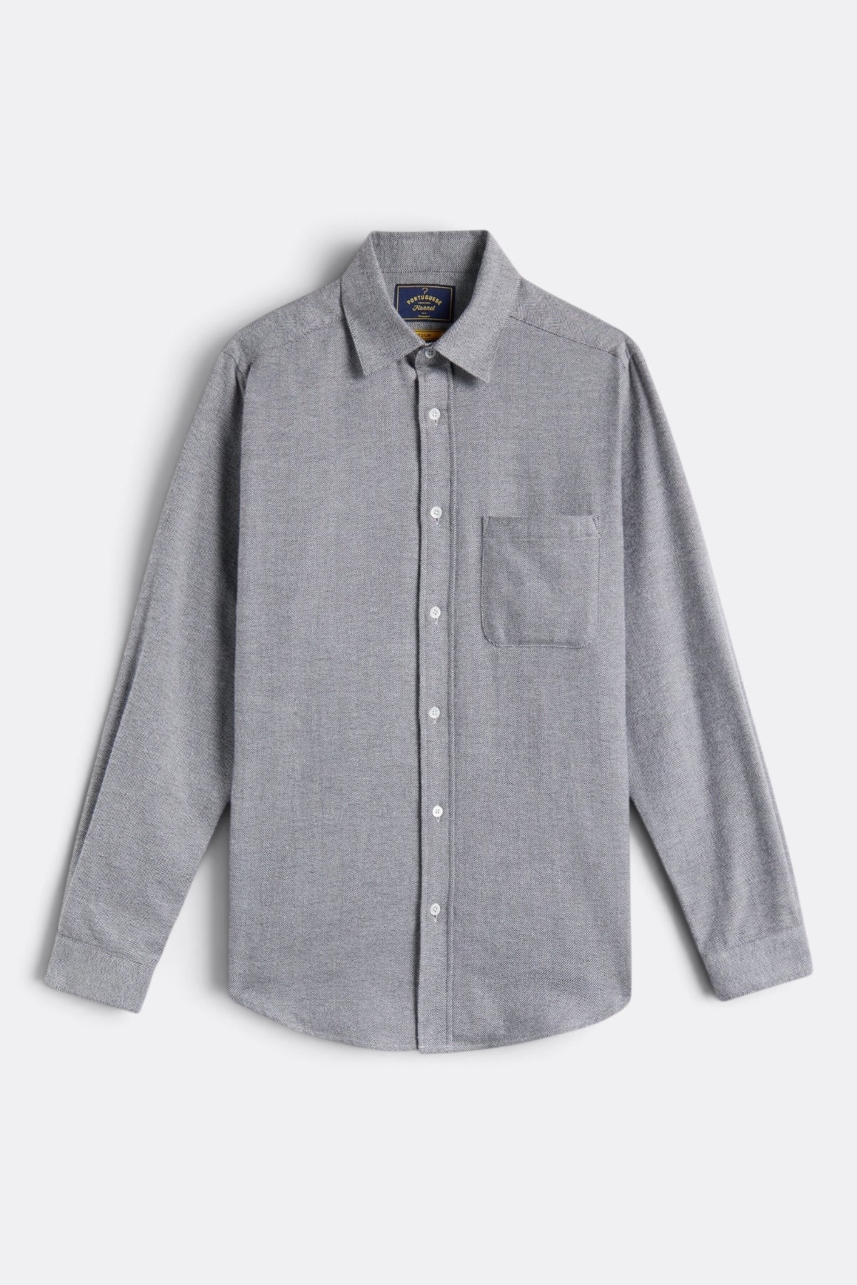 PORTUGUESE FLANNEL Espiga Shirt Grey | Chemise Chevrons | Edgar Bdx